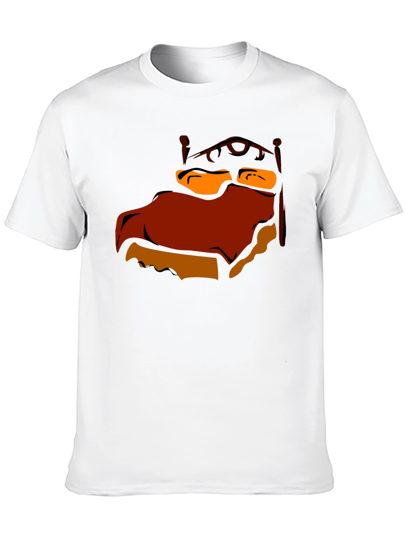 Cartoon Bed Graphic T-Shirt