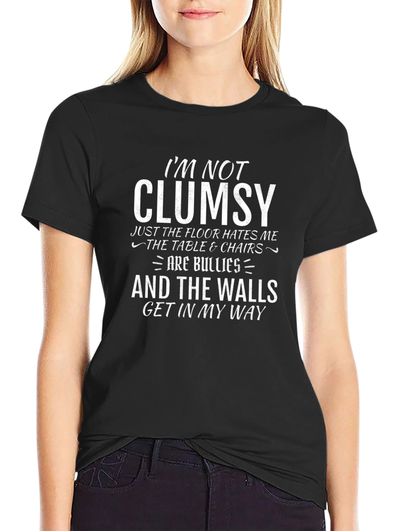 Humorous Im Not Clumsy Graphic T-Shirt