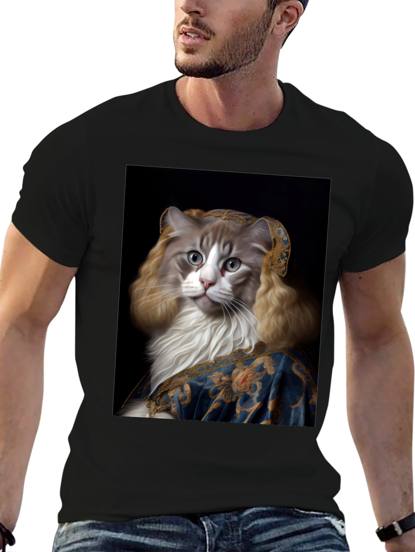 Cat Renaissance Portrait T-Shirt