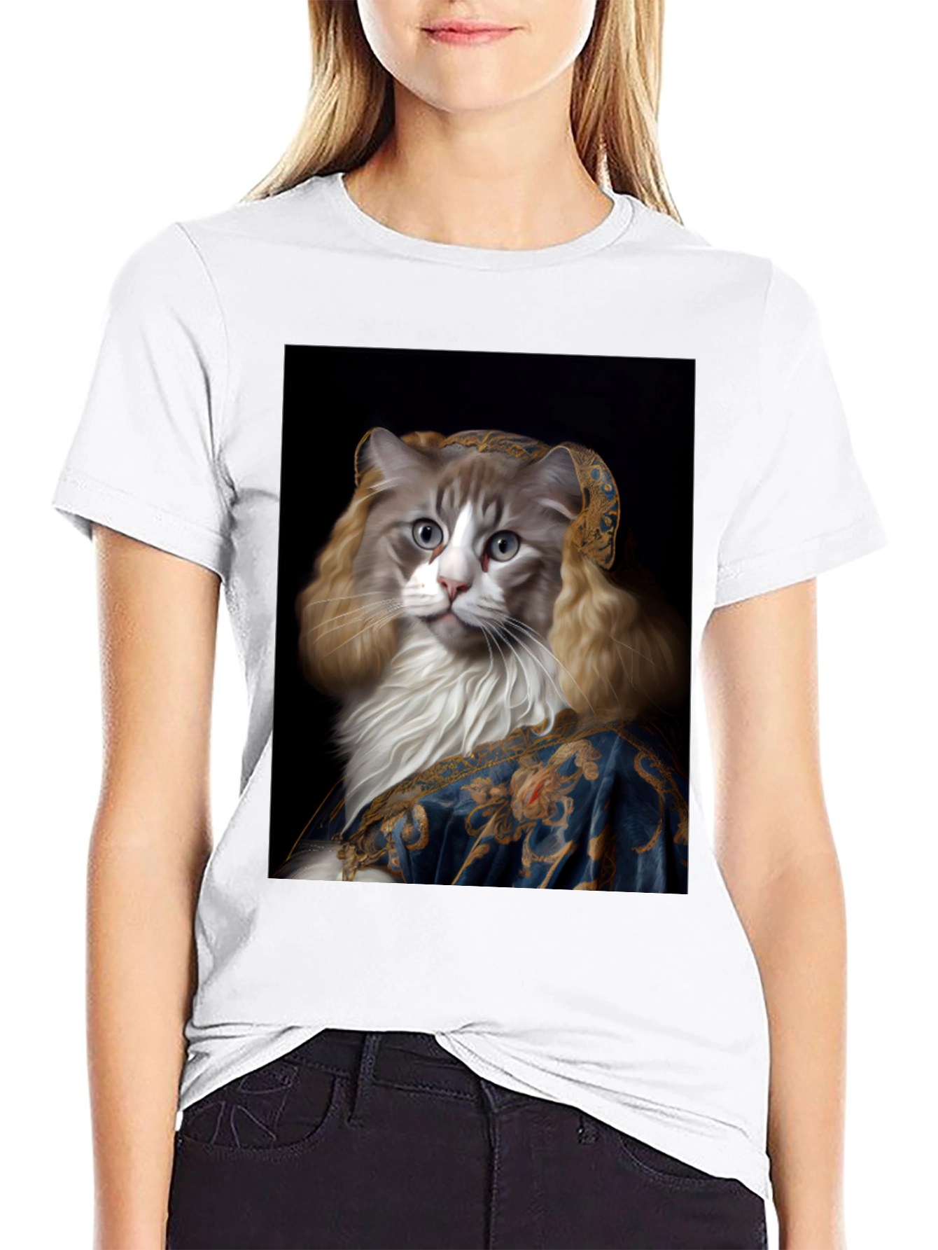 Cat Renaissance Portrait T-Shirt