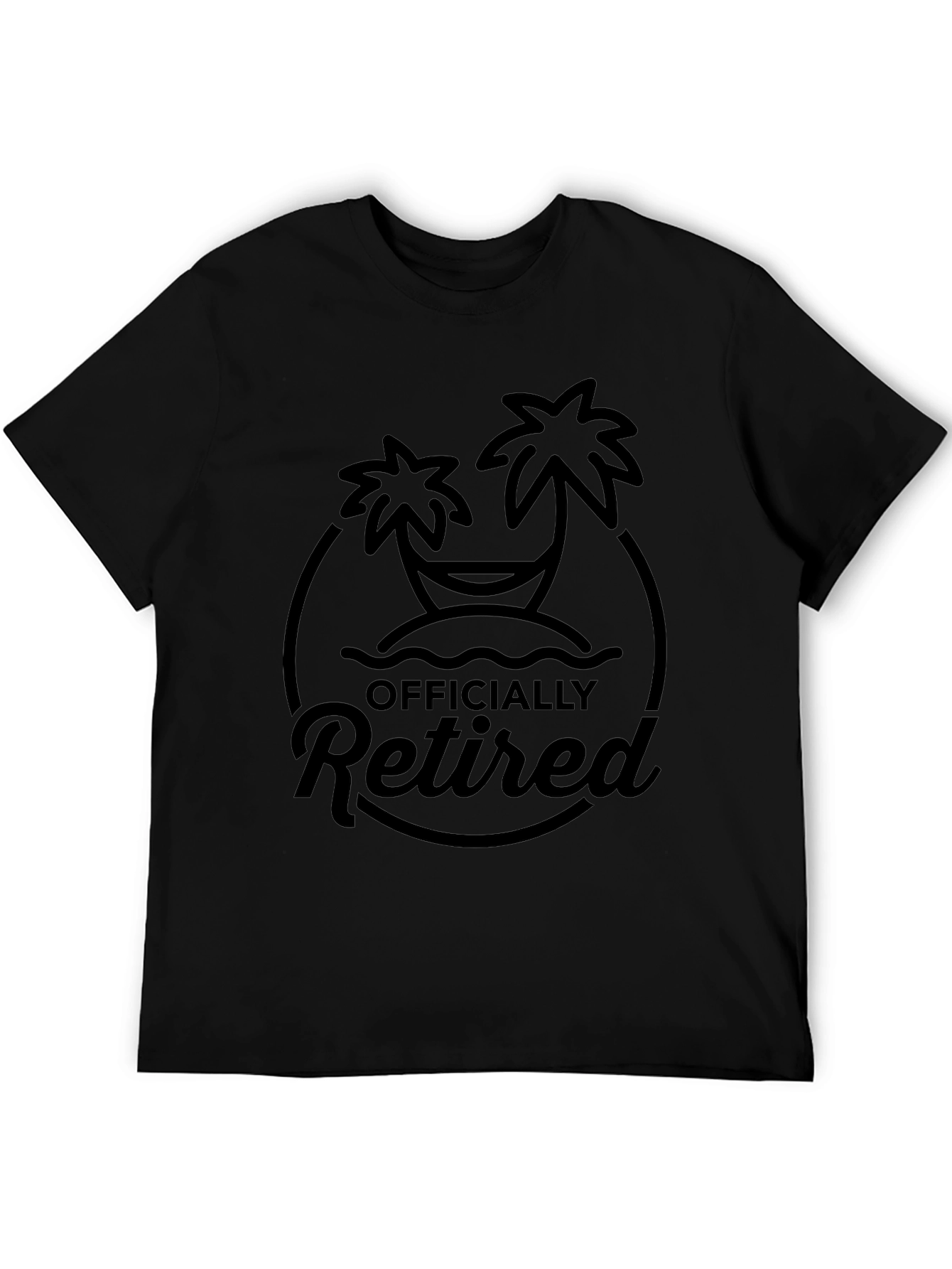 Officially Retired Palm Tree Graphic Tee - Black
