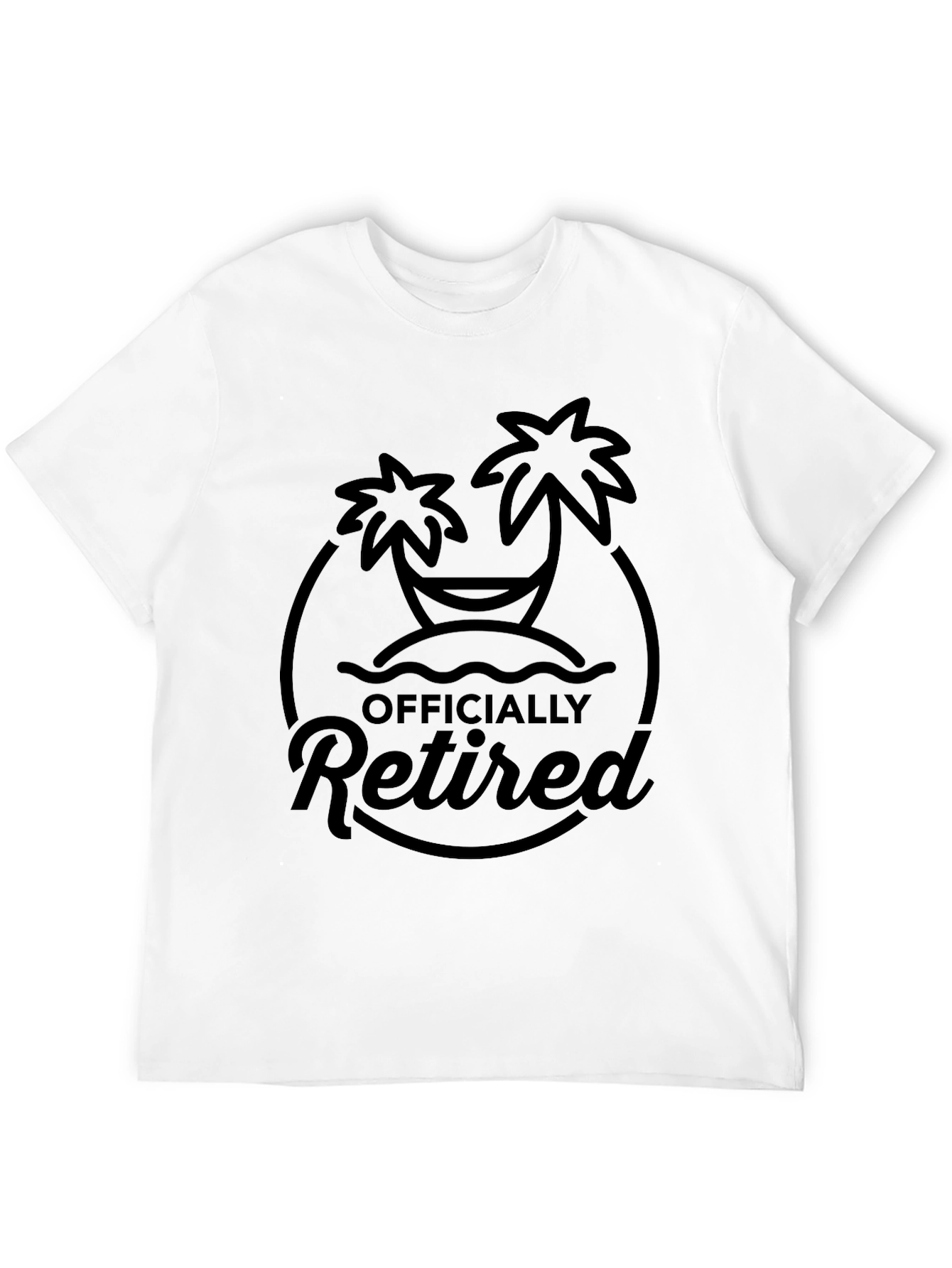 Officially Retired Palm Tree Graphic Tee - Black