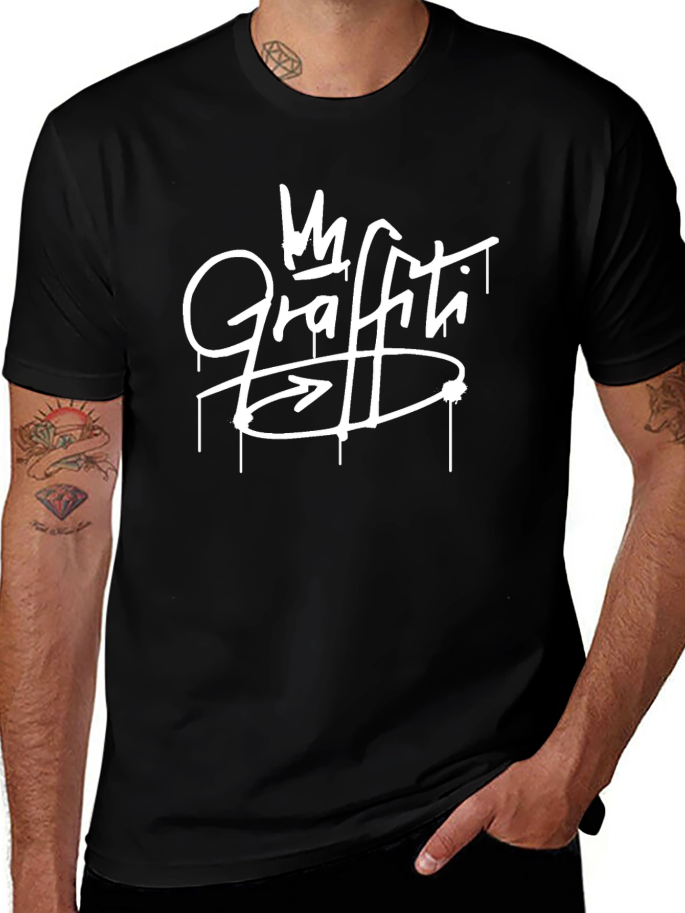 Graffiti Art Black T-Shirt