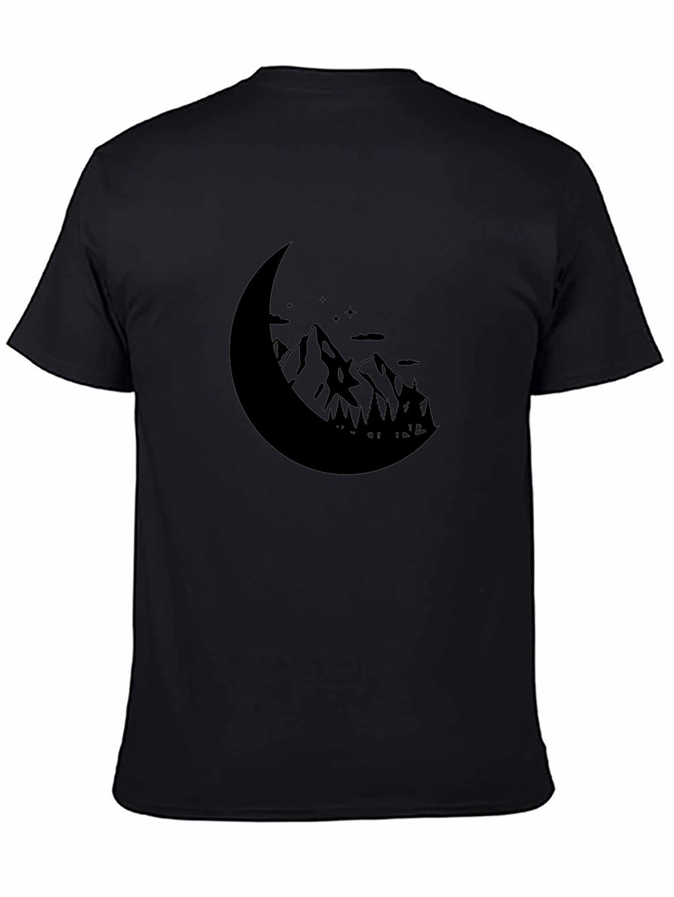 Mountain Moon Graphic Tee - Black