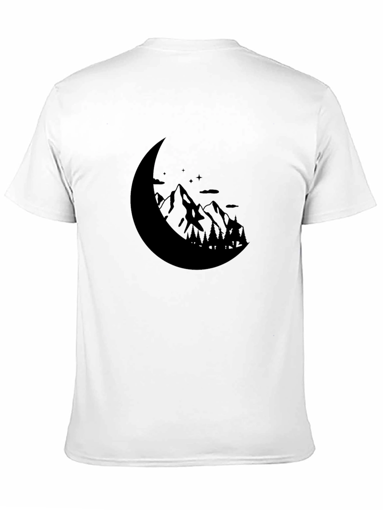 Mountain Moon Graphic Tee - Black
