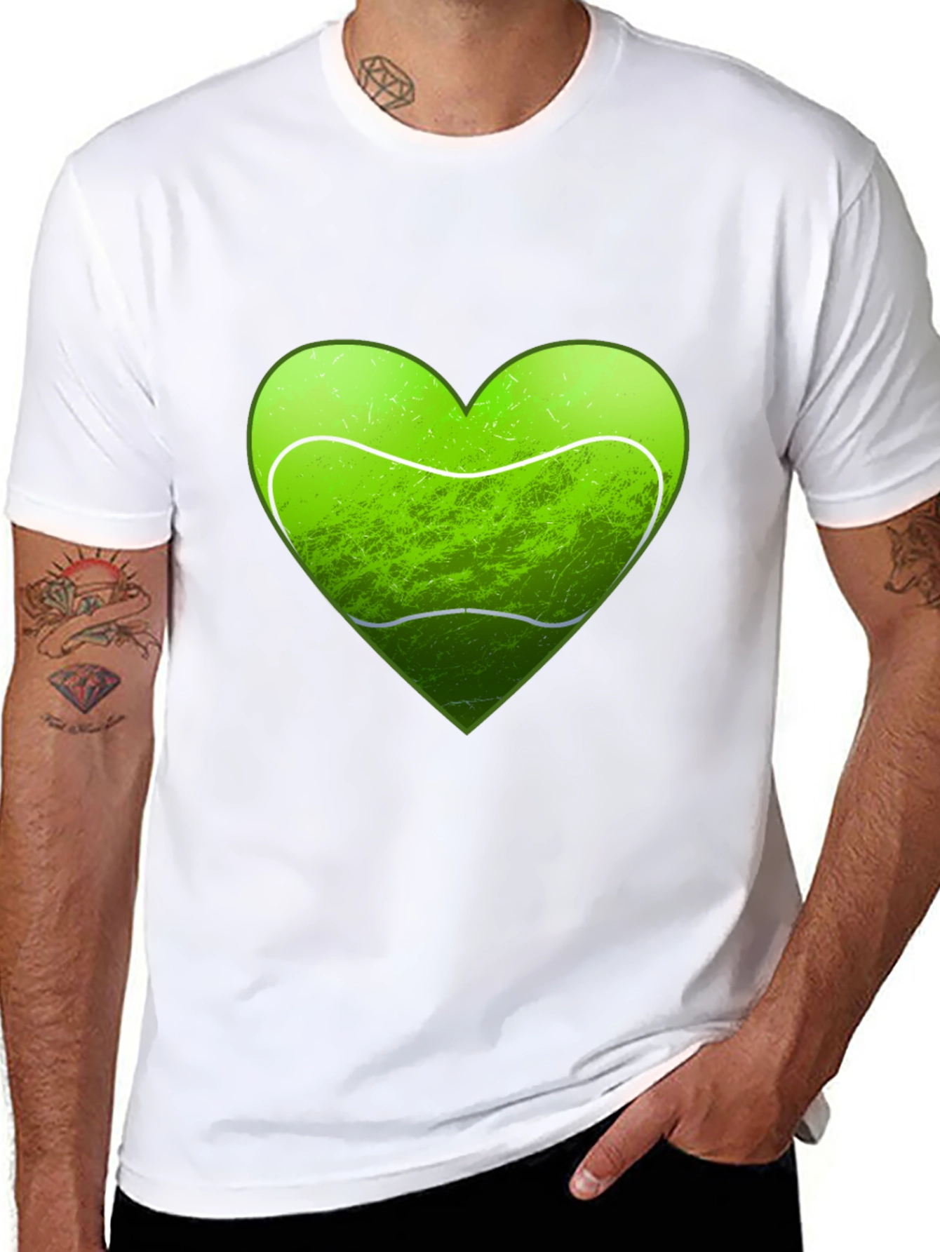 Tennis Heart Graphic T-Shirt - Love Tennis Tee