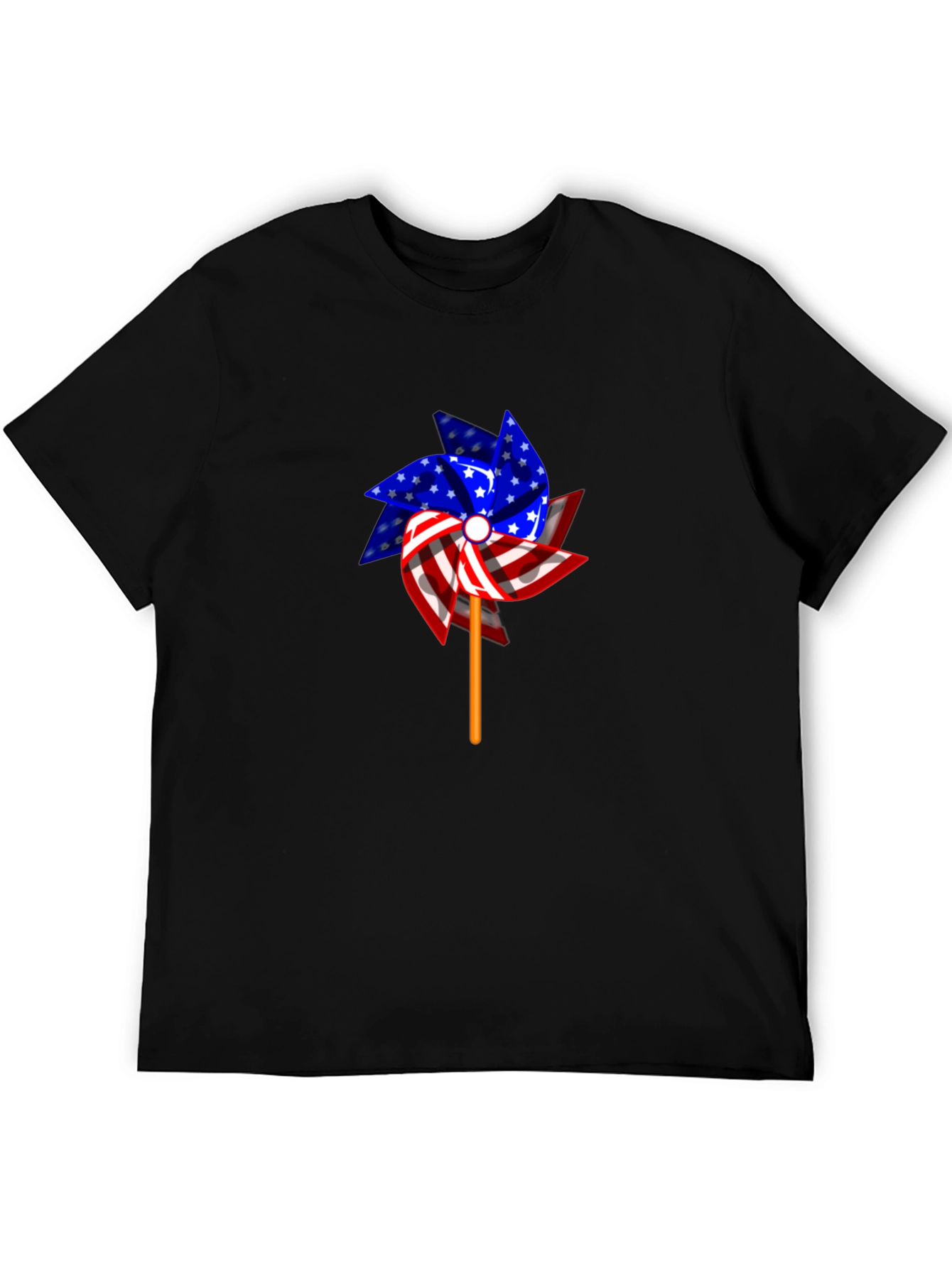Patriotic Pinwheel Graphic Tee - USA Pride