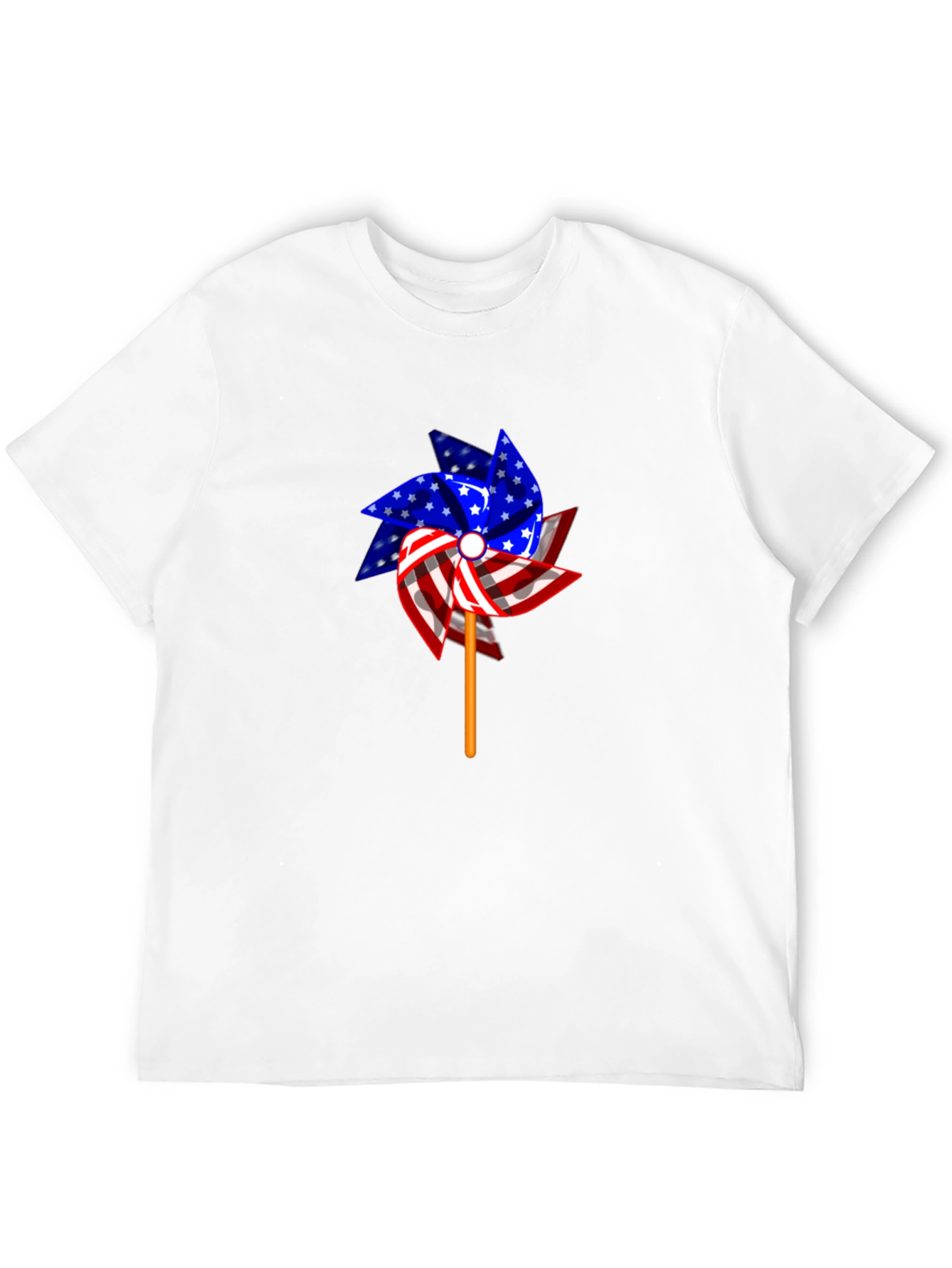 Patriotic Pinwheel Graphic Tee - USA Pride