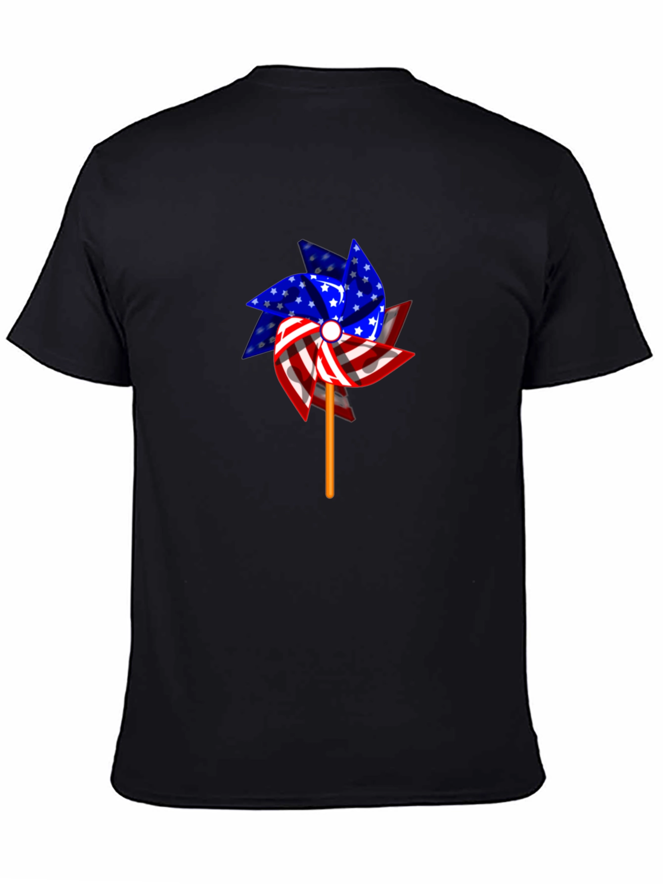 Patriotic Pinwheel Graphic Tee - USA Pride