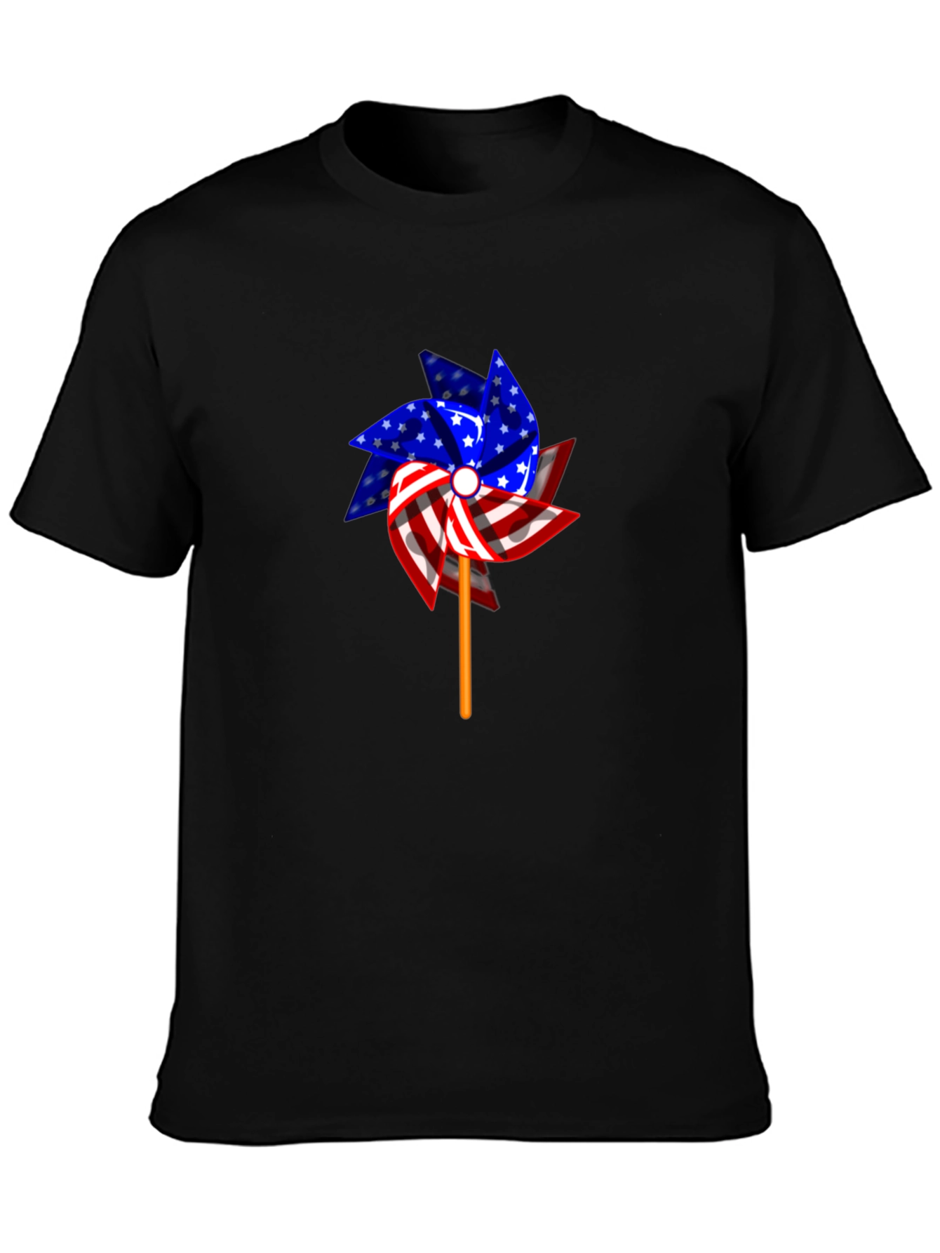 Patriotic Pinwheel Graphic Tee - USA Pride