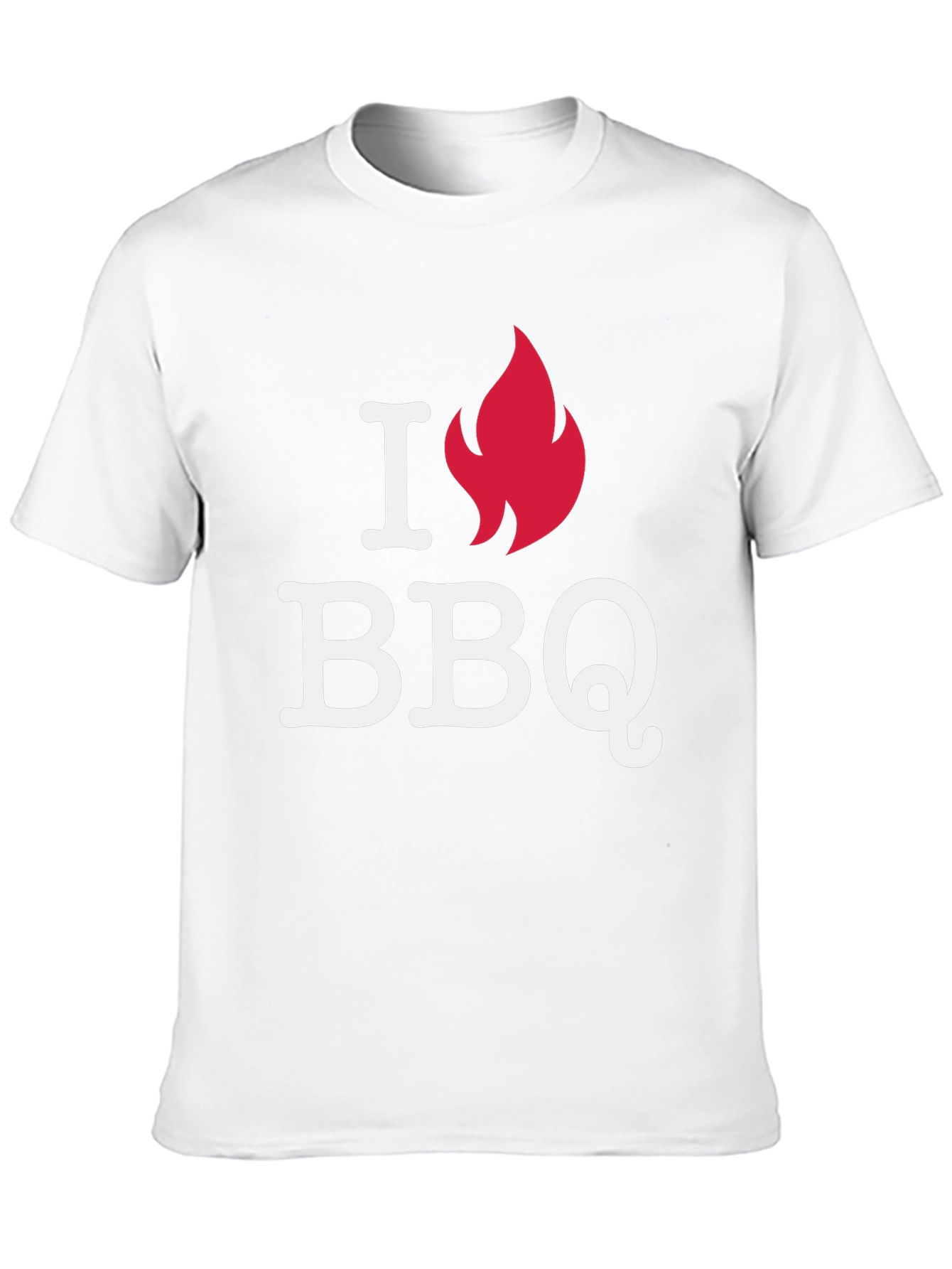 I Love BBQ Graphic Tee - Black Casual T-Shirt