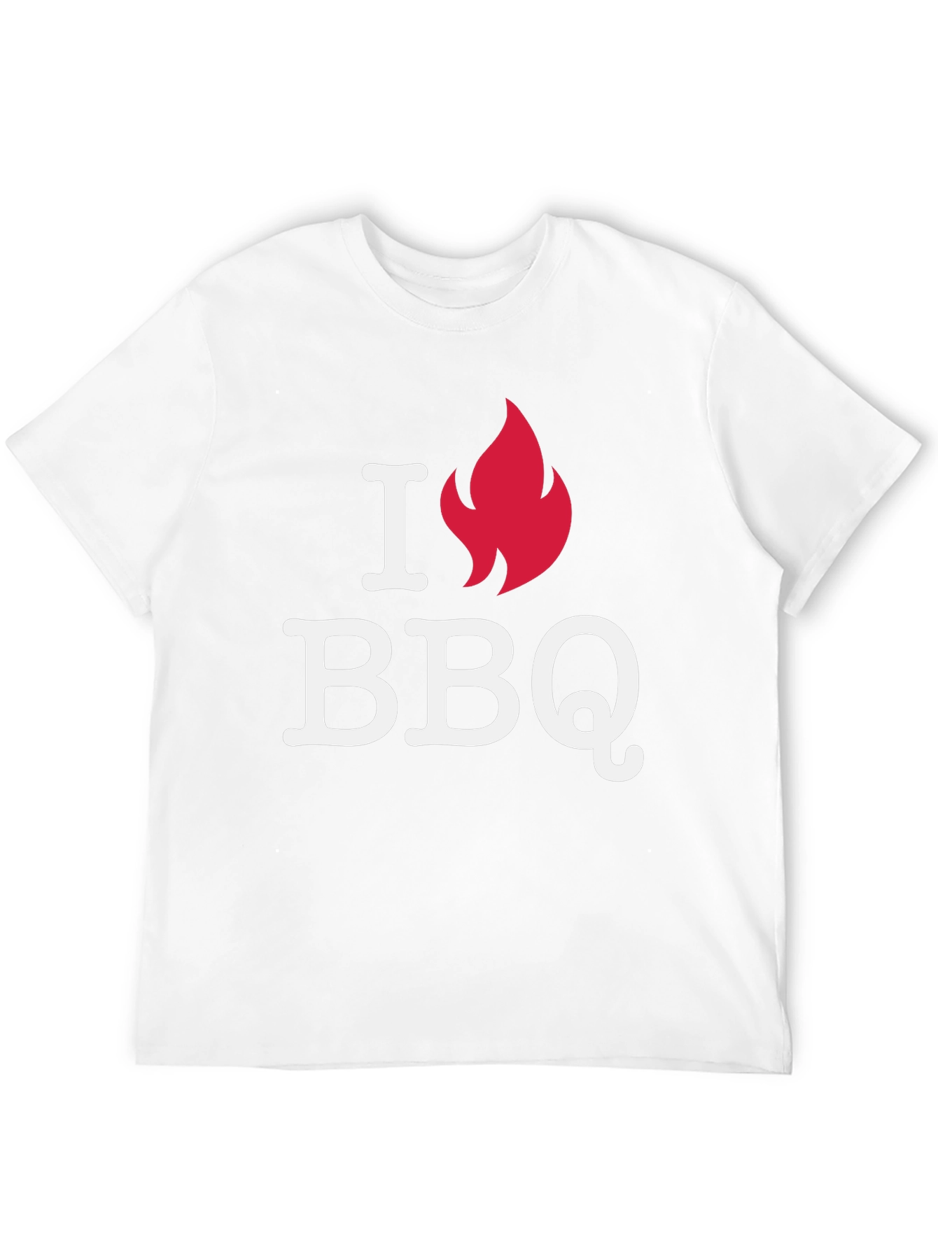 I Love BBQ Graphic Tee - Black Casual T-Shirt