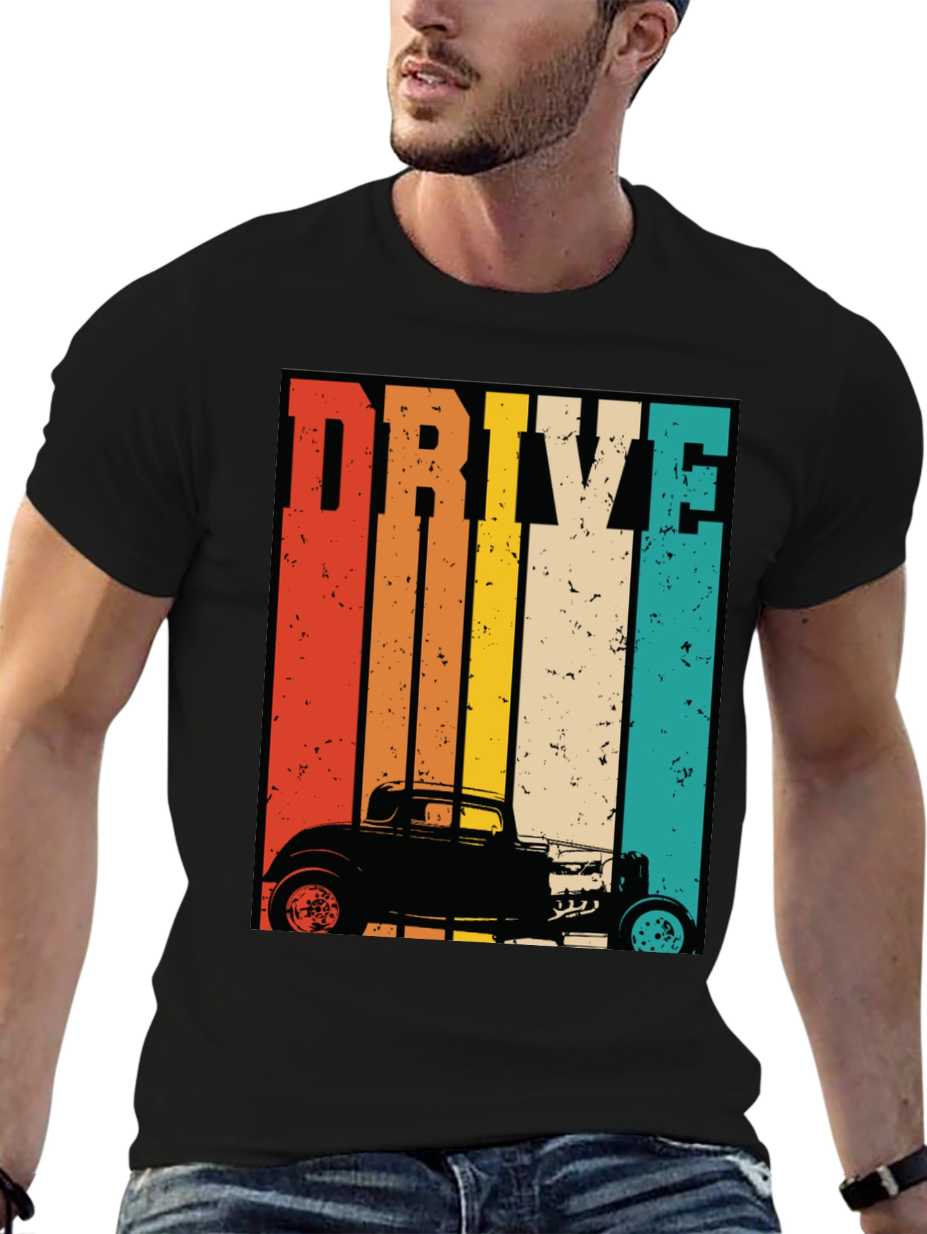 Retro Drive Hot Rod Graphic T-Shirt