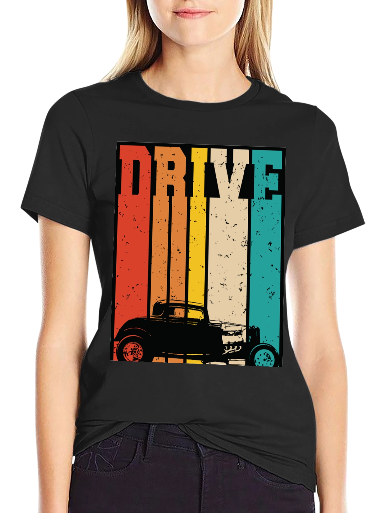 Retro Drive Hot Rod Graphic T-Shirt