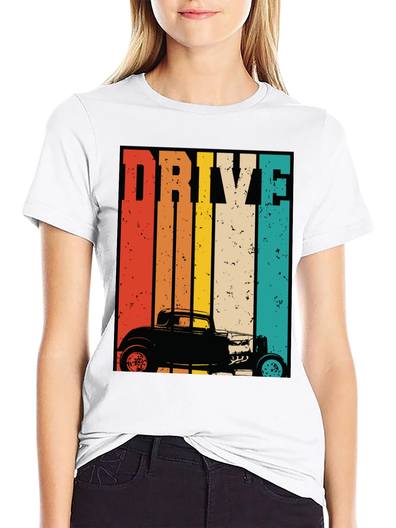 Retro Drive Hot Rod Graphic T-Shirt