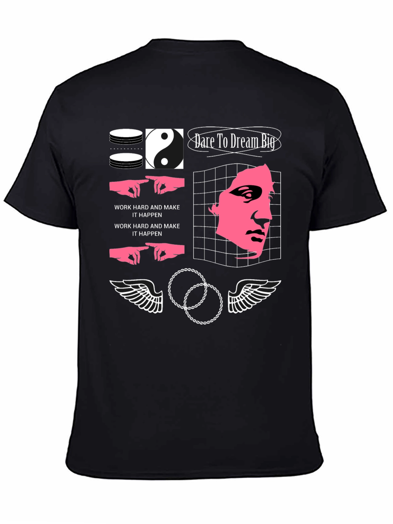 Dare To Dream Big Black Graphic Tee