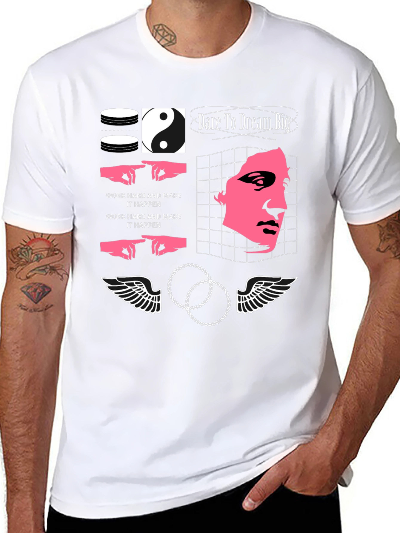 Dare To Dream Big Black Graphic Tee