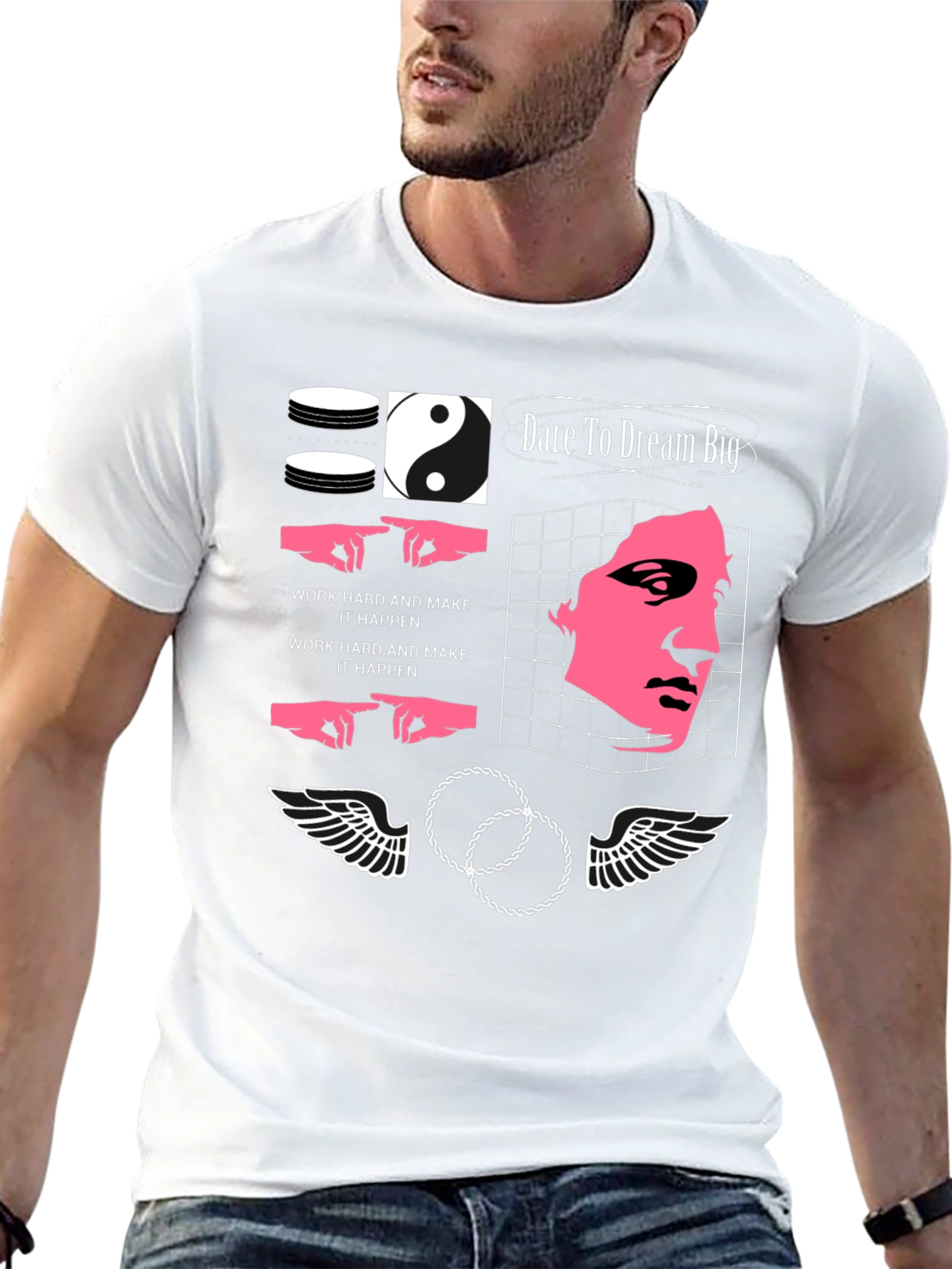 Dare To Dream Big Black Graphic Tee