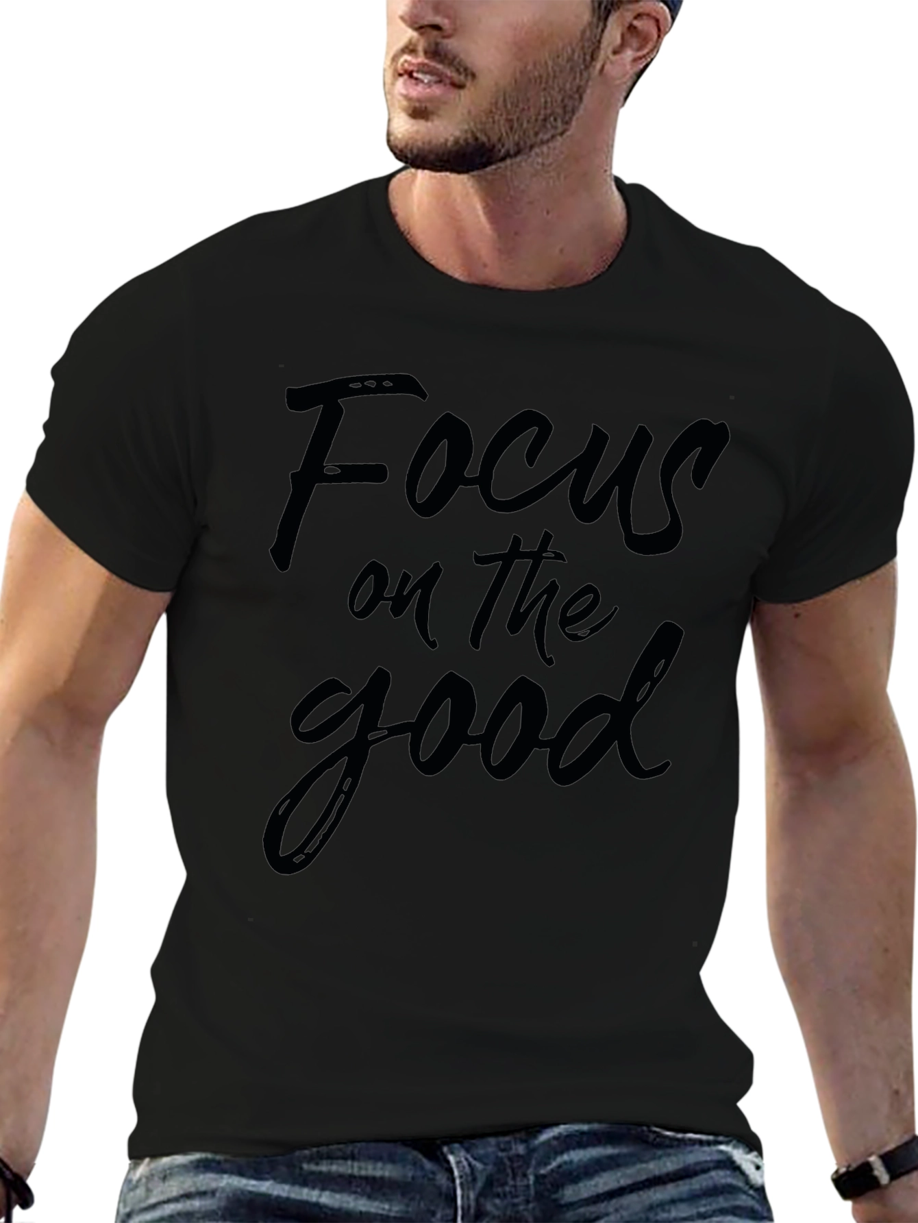 Focus on the Good - Black Graphic Tee