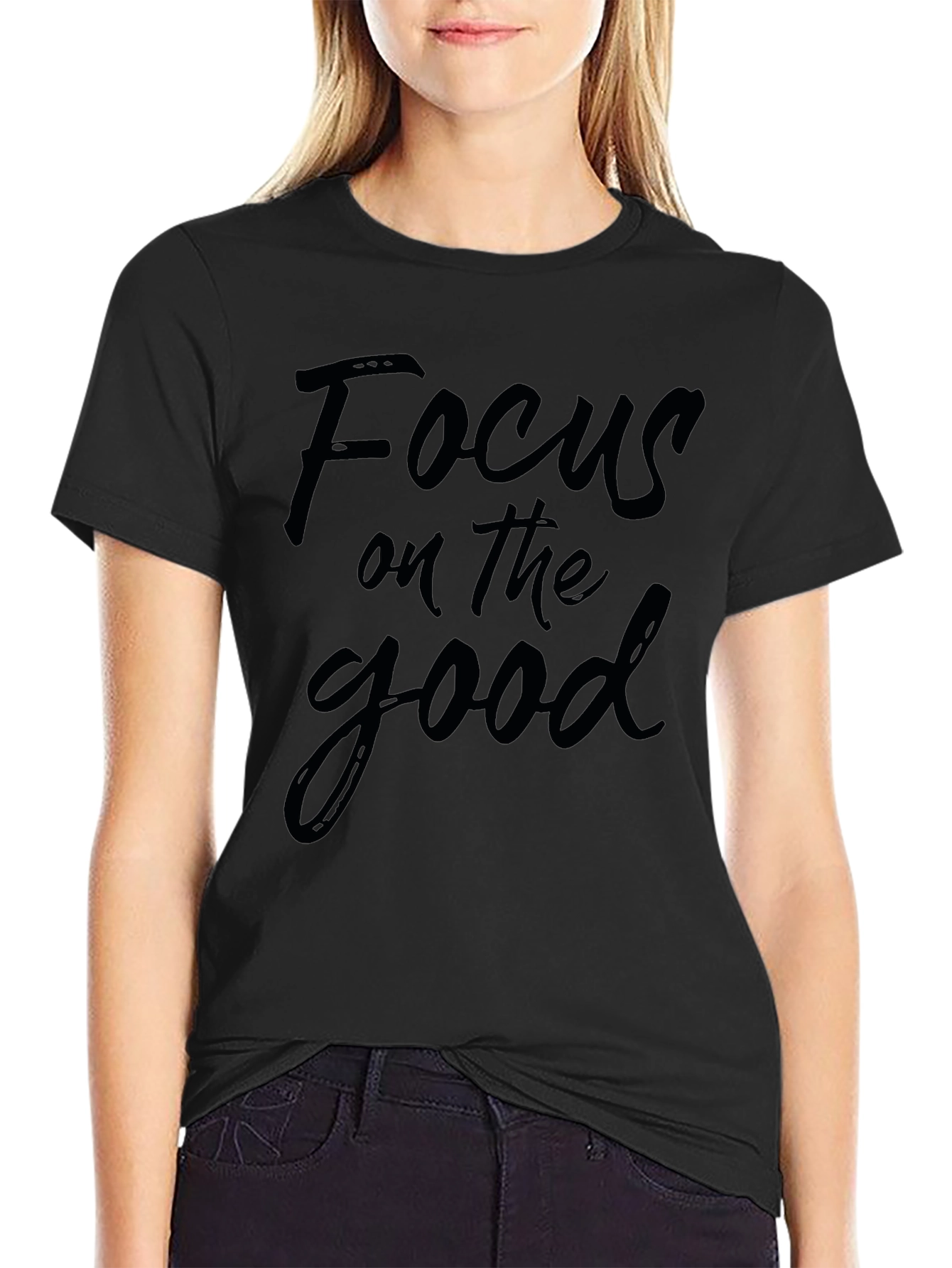 Focus on the Good - Black Graphic Tee