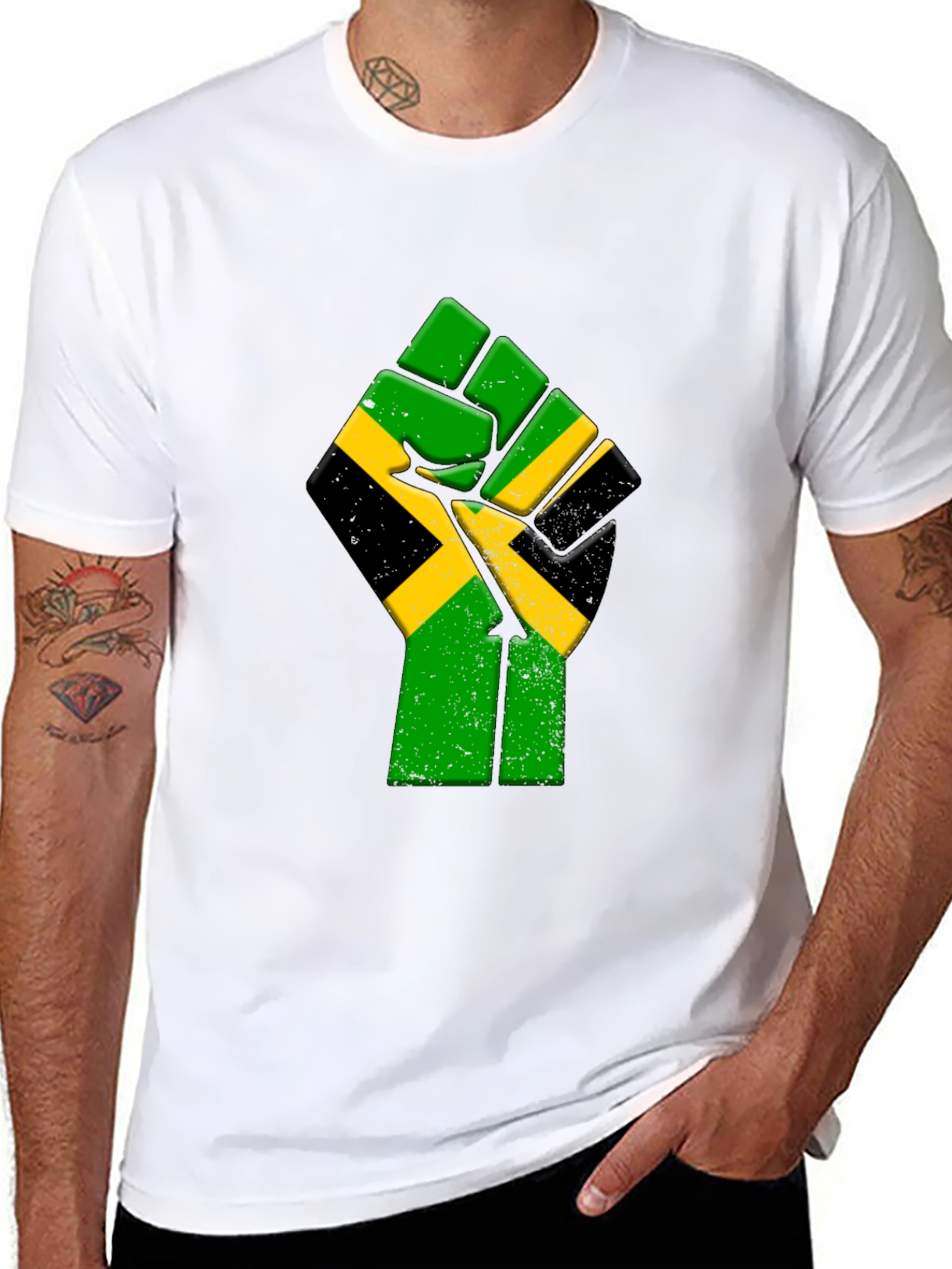 Jamaica Fist T-Shirt - Black Pride Tee
