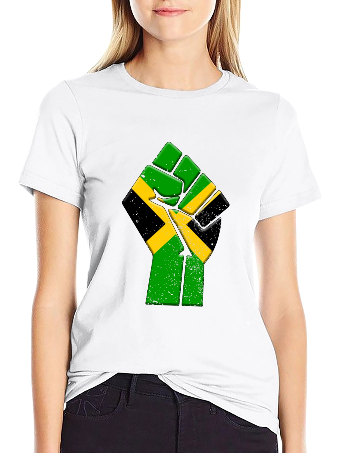 Jamaica Fist T-Shirt - Black Pride Tee