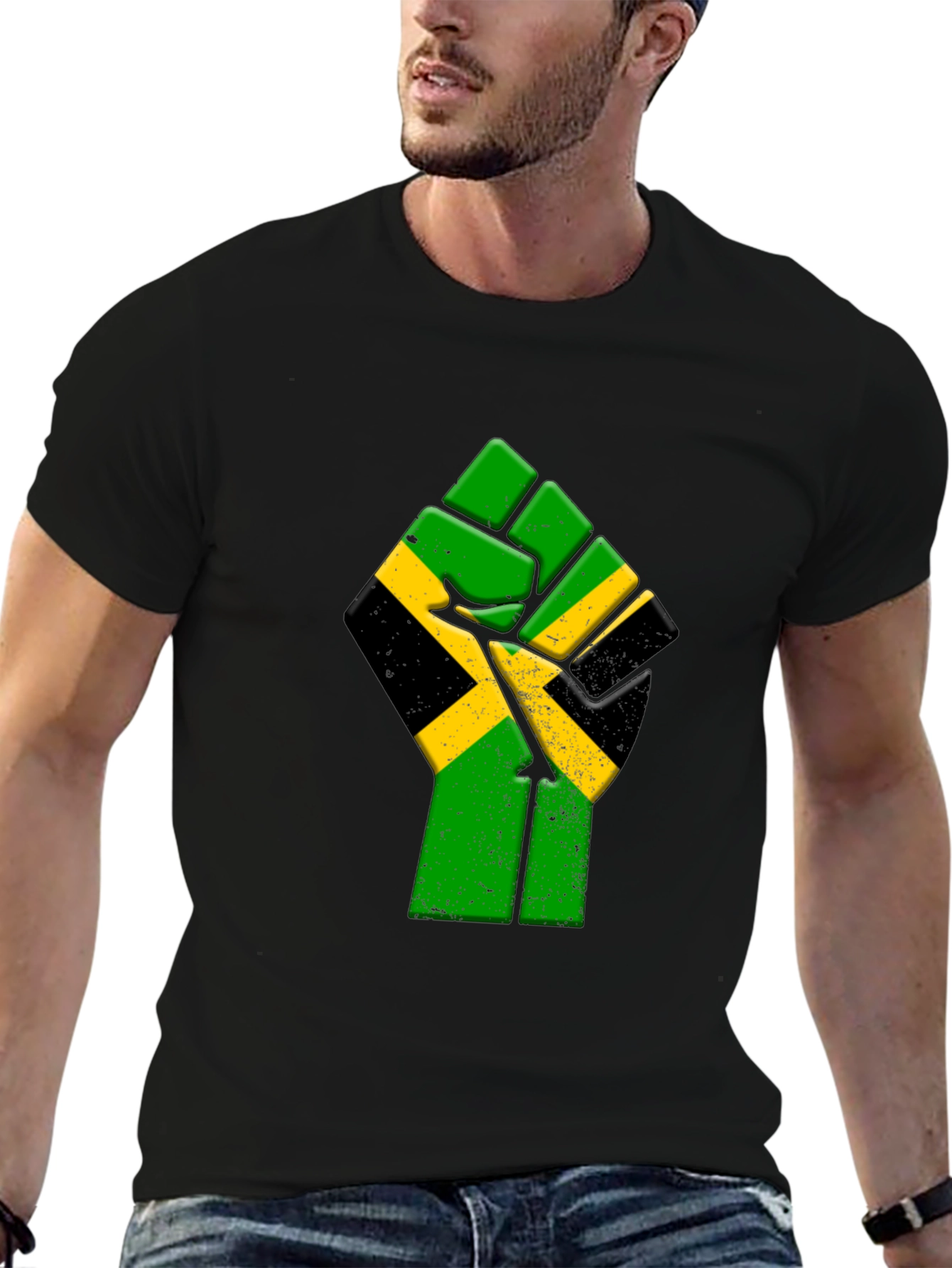 Jamaica Fist T-Shirt - Black Pride Tee