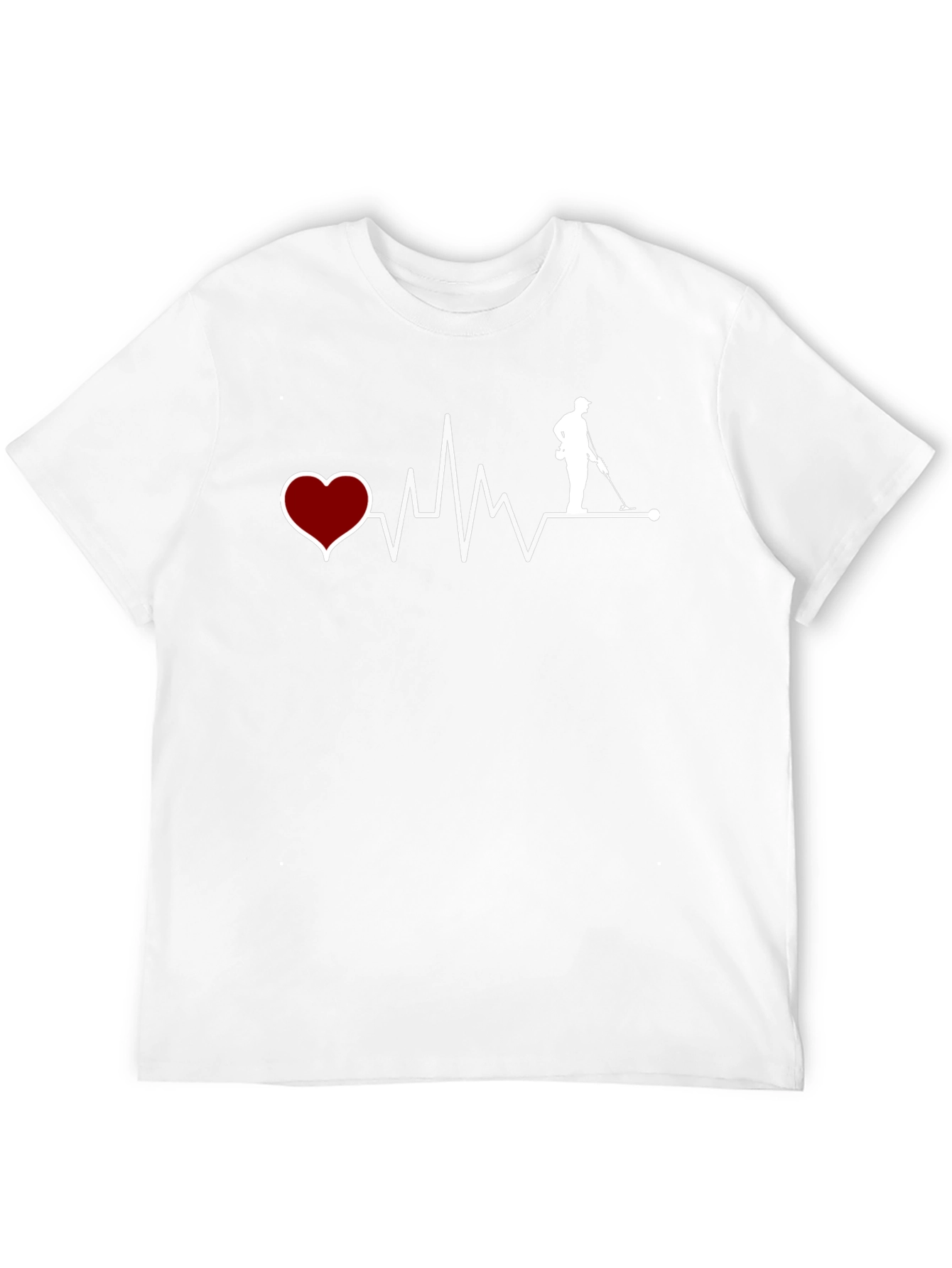 Heartbeat Metal Detecting T-Shirt - Black