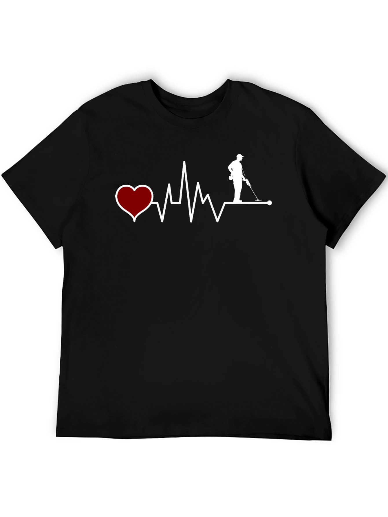 Heartbeat Metal Detecting T-Shirt - Black