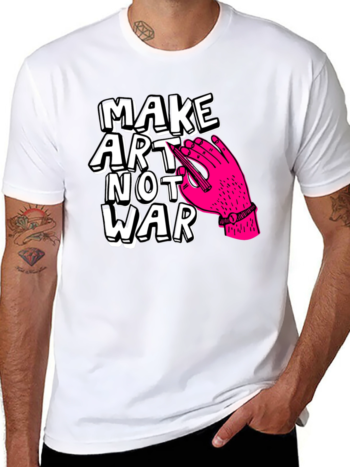 Make Art Not War Graphic Tee