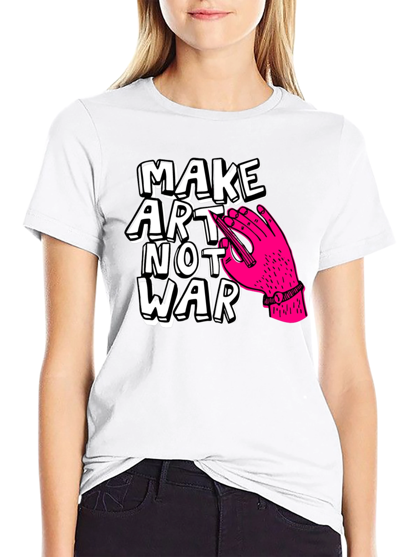 Make Art Not War Graphic Tee