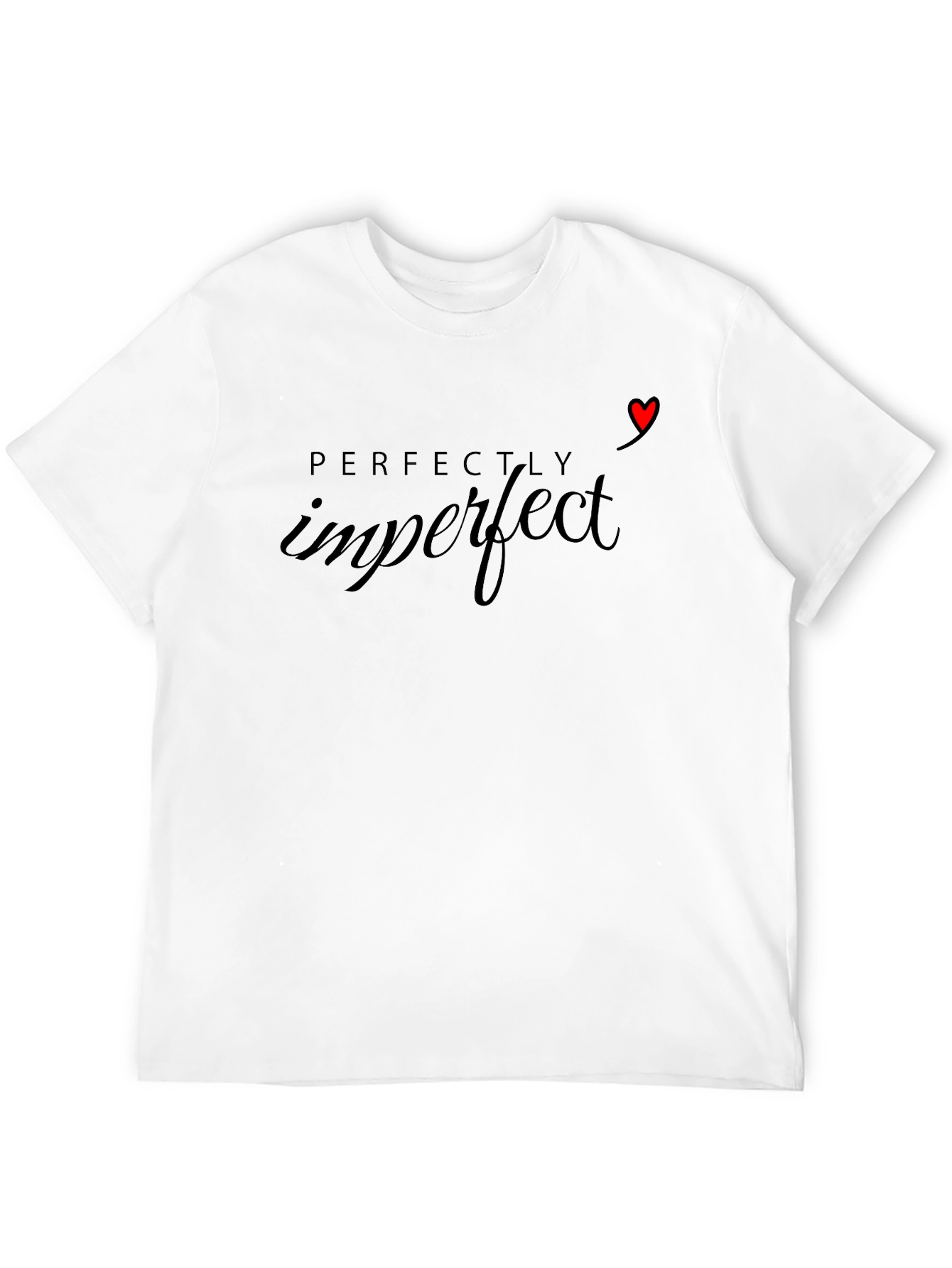 Perfectly Imperfect Graphic Tee - Black Cotton Shirt