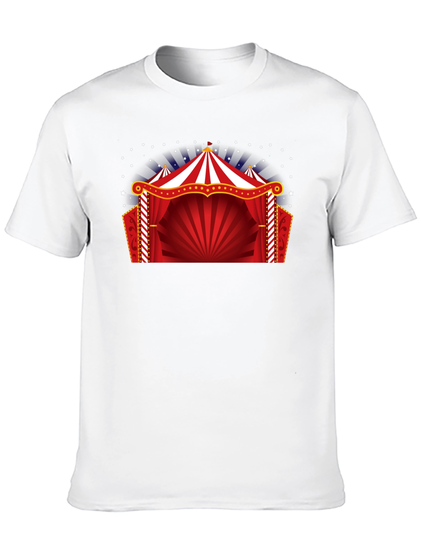 Circus Tent Graphic Tee - Black Cotton T-Shirt