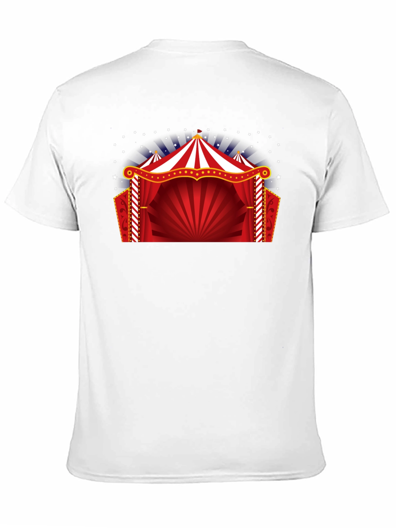 Circus Tent Graphic Tee - Black Cotton T-Shirt