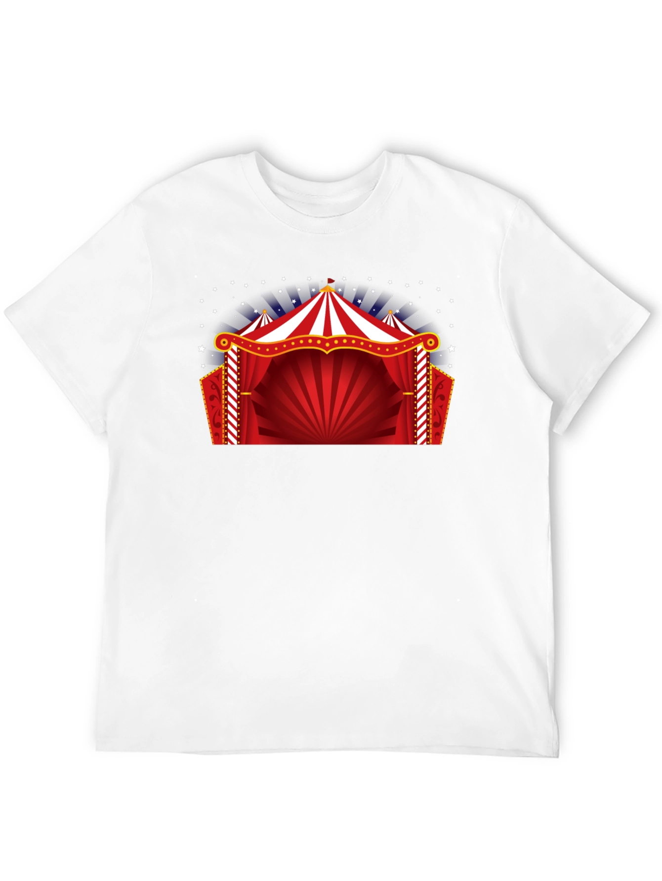 Circus Tent Graphic Tee - Black Cotton T-Shirt