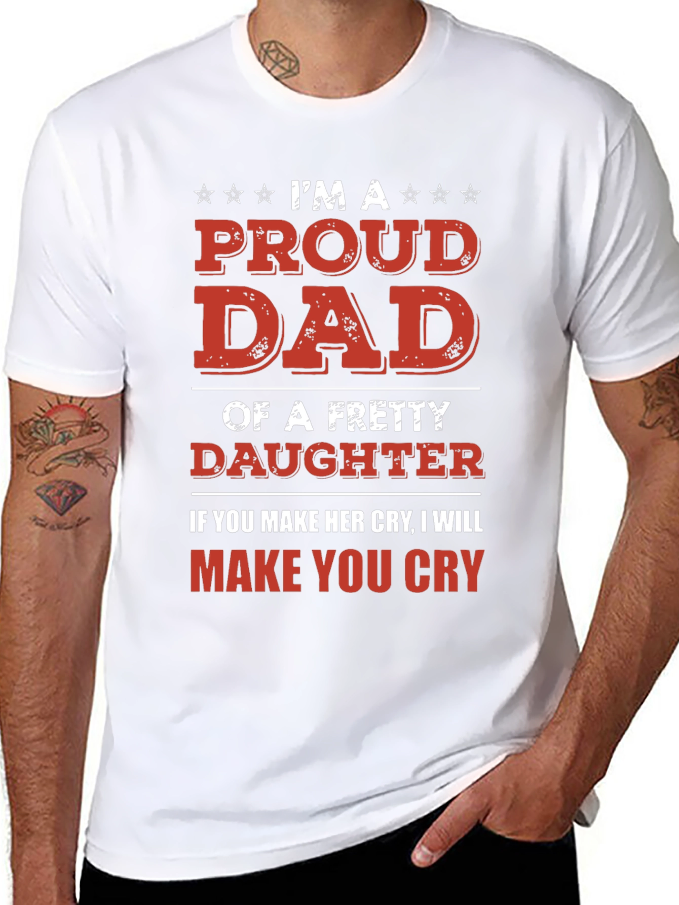Proud Dad T-Shirt - Protective Father Gift