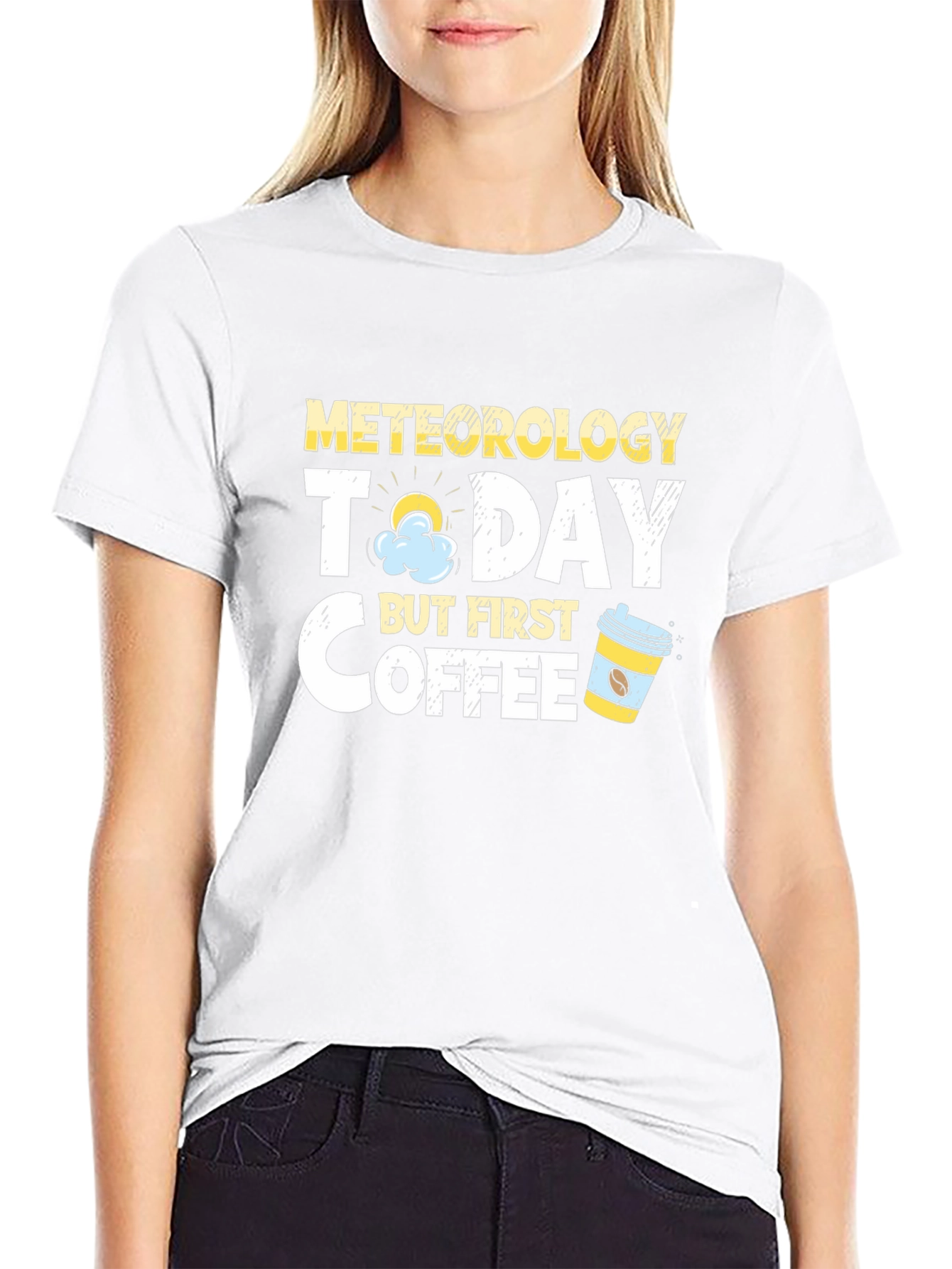 Meteorology & Coffee Graphic T-Shirt - Black