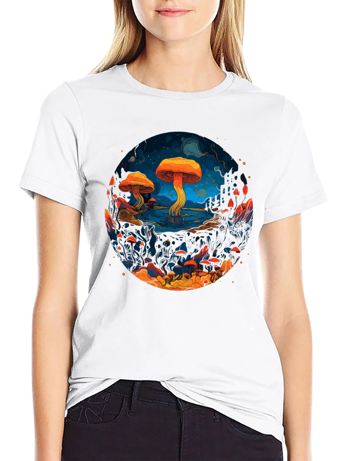 Psychedelic Mushroom Graphic T-Shirt