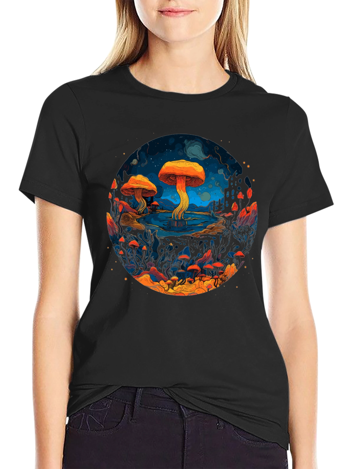 Psychedelic Mushroom Graphic T-Shirt