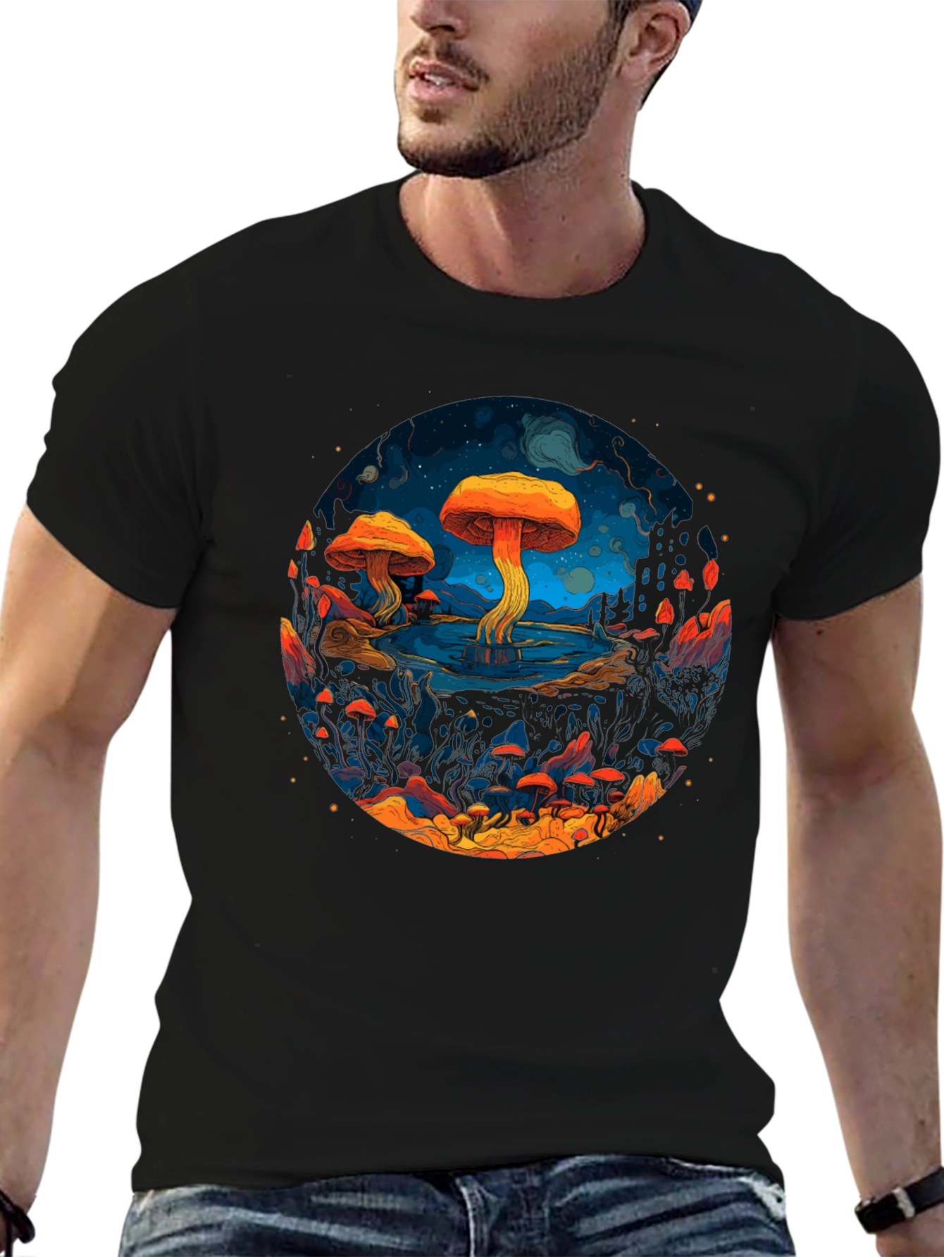 Psychedelic Mushroom Graphic T-Shirt