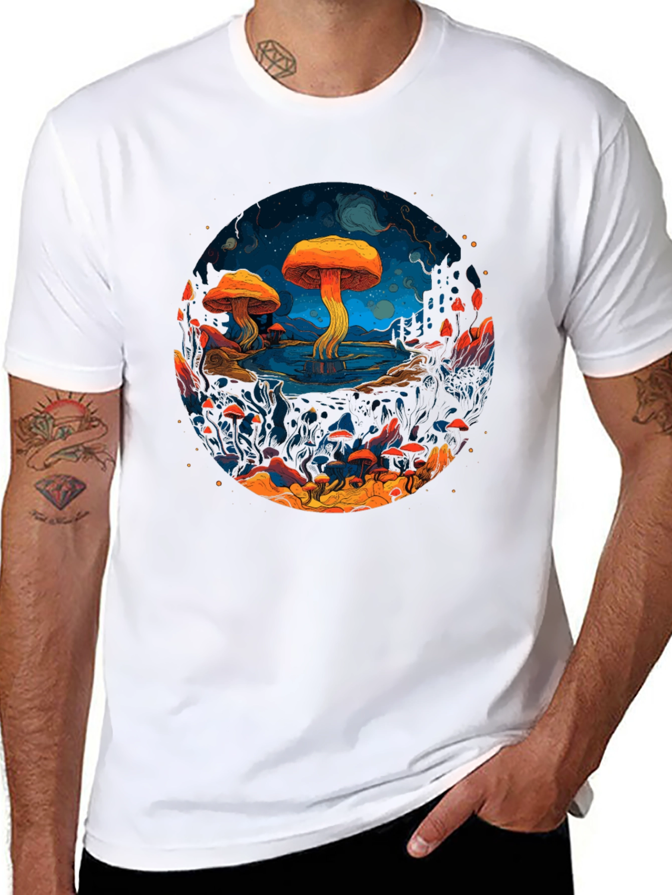 Psychedelic Mushroom Graphic T-Shirt