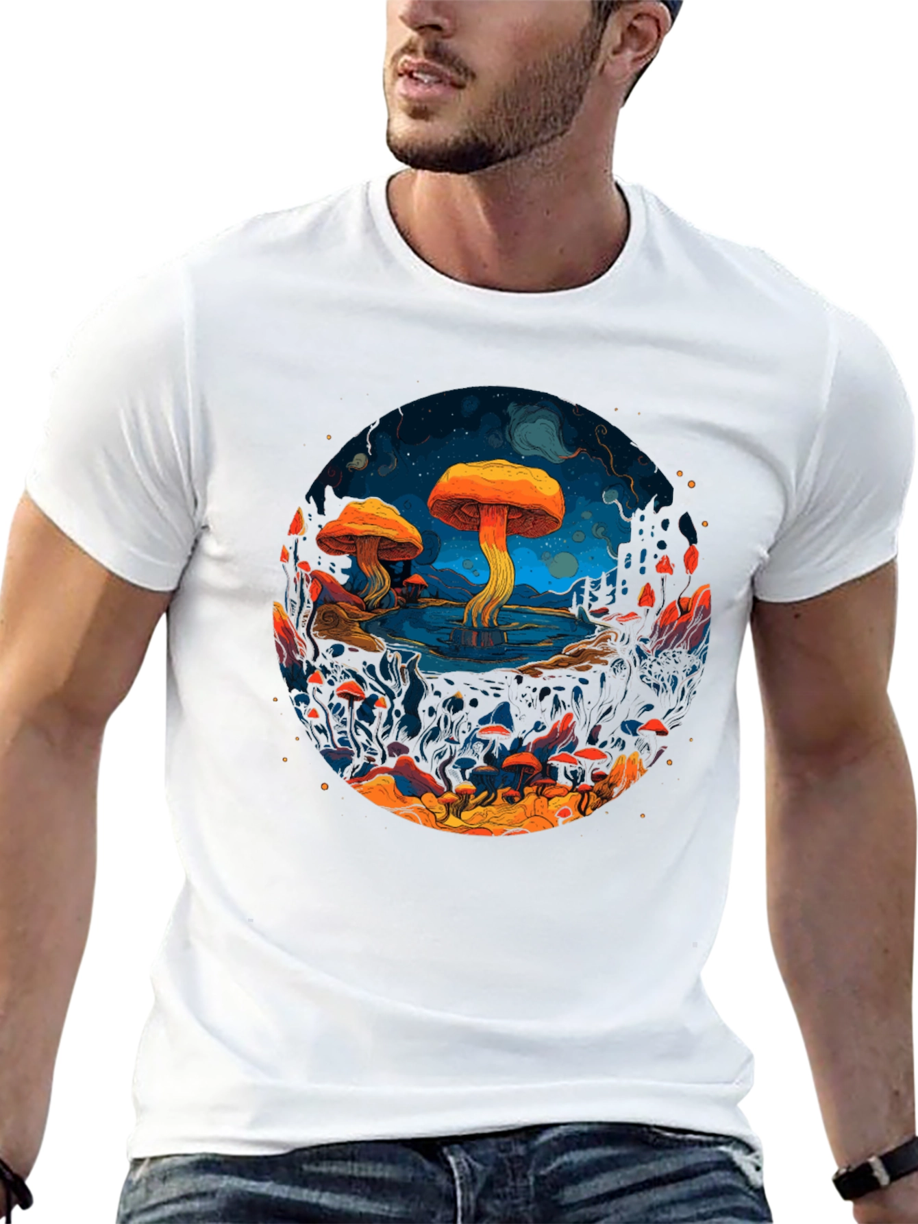 Psychedelic Mushroom Graphic T-Shirt