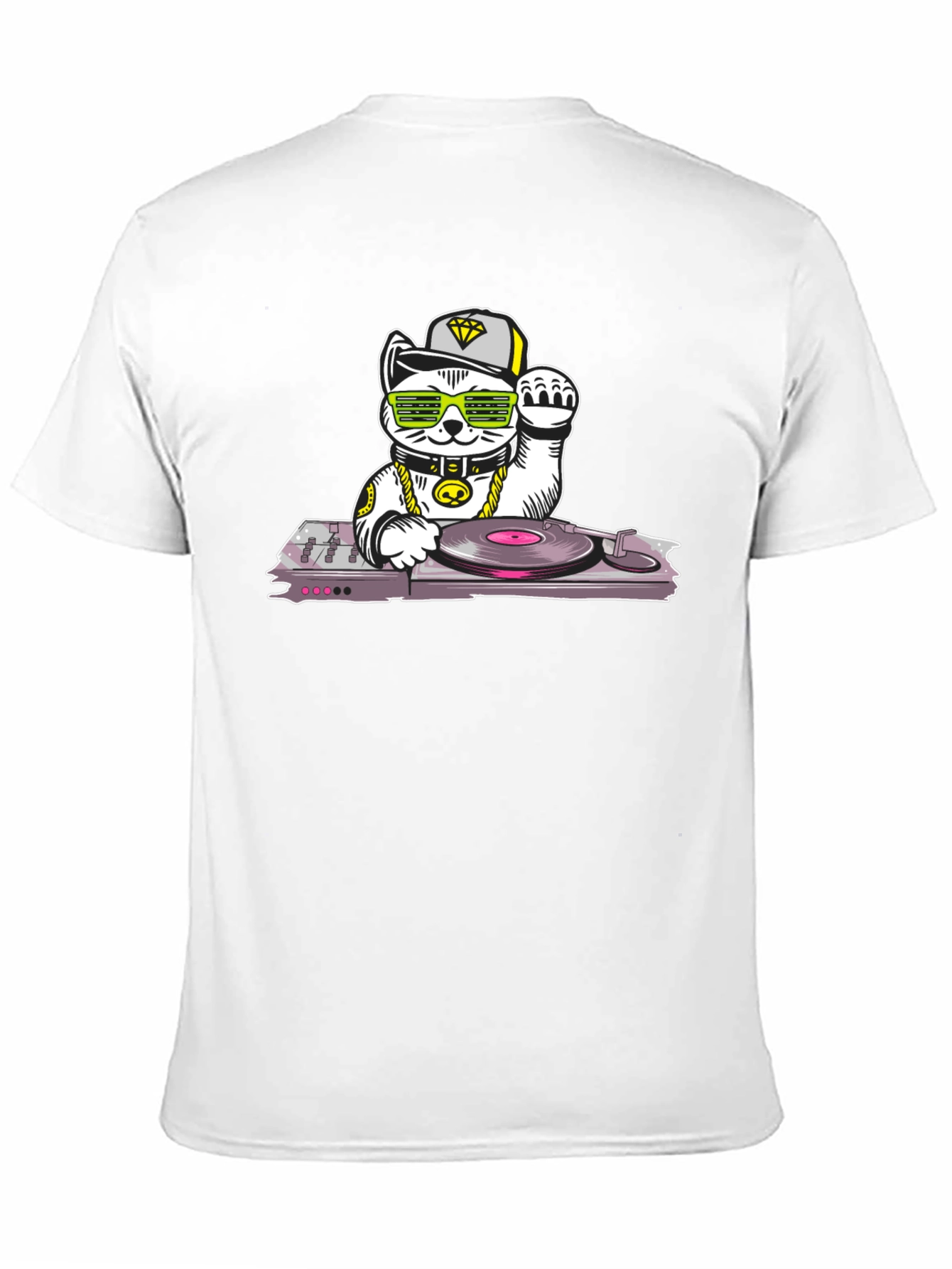 DJ Lucky Cat T-Shirt - Cool Graphic Tee