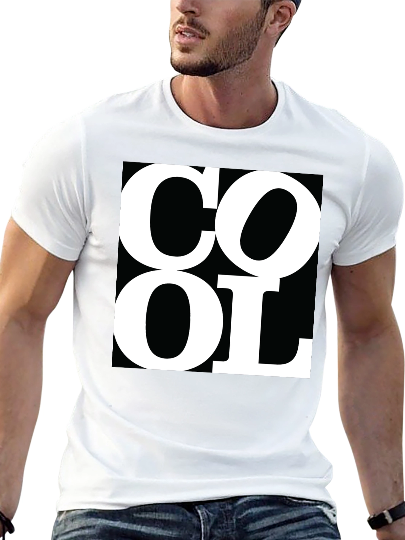 Cool Graphic Tee - Black Short Sleeve T-Shirt
