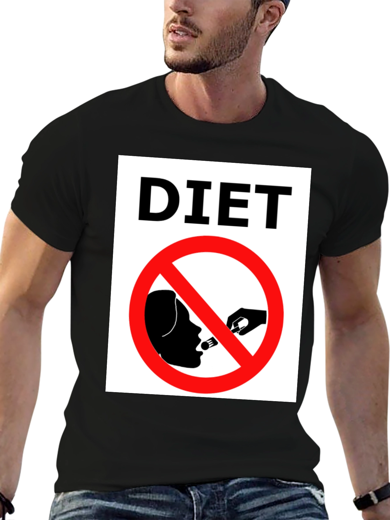 Funny Diet T-Shirt - Forbidden Food Tee