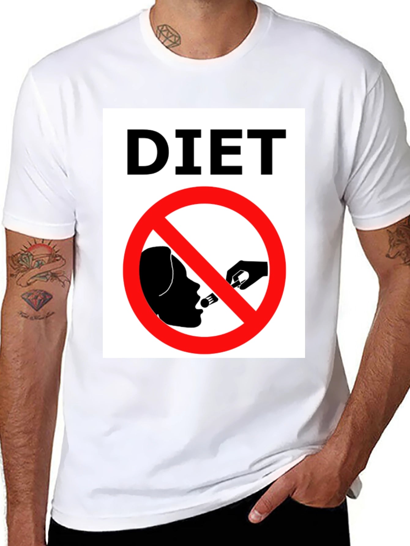 Funny Diet T-Shirt - Forbidden Food Tee