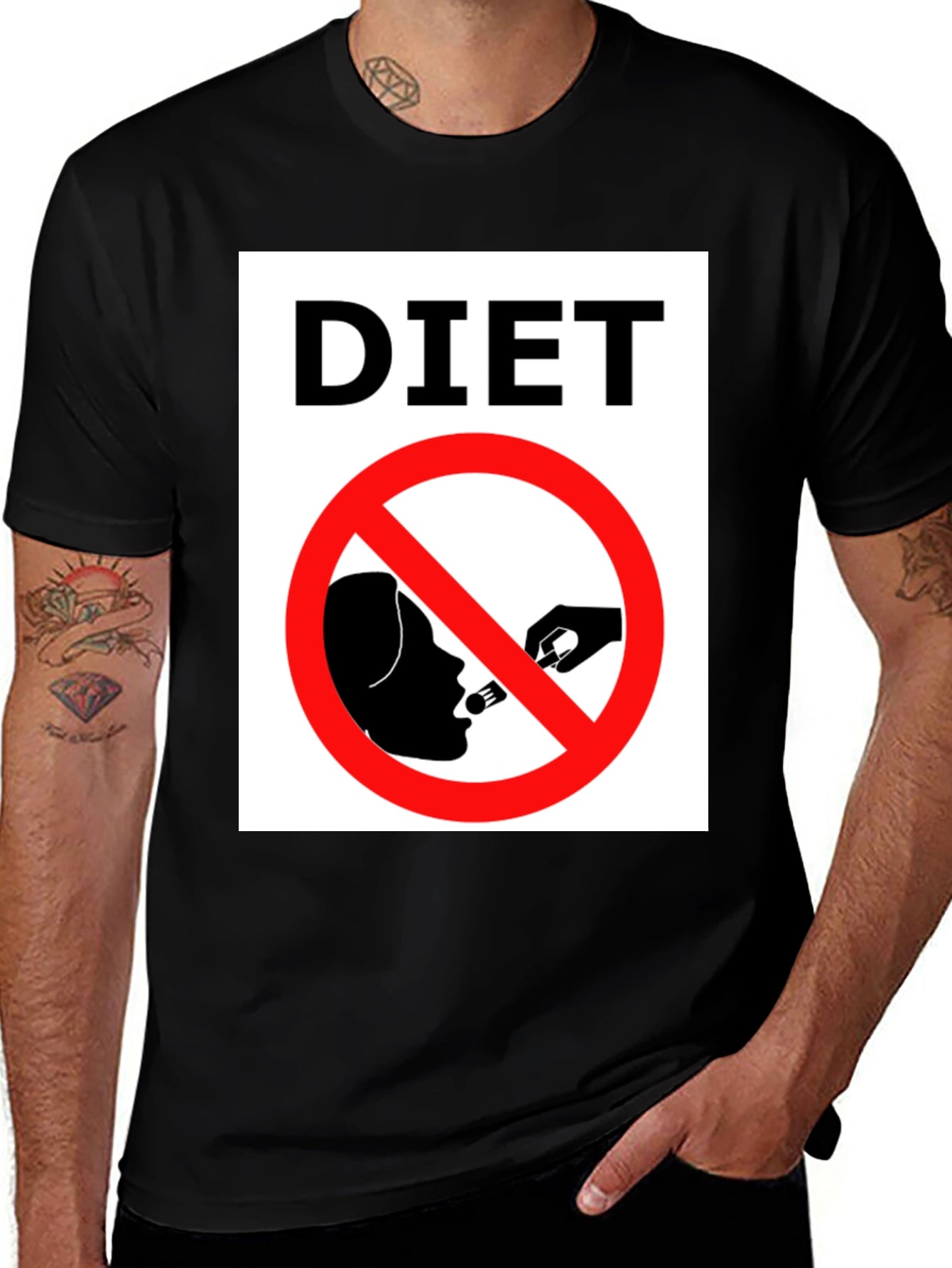 Funny Diet T-Shirt - Forbidden Food Tee