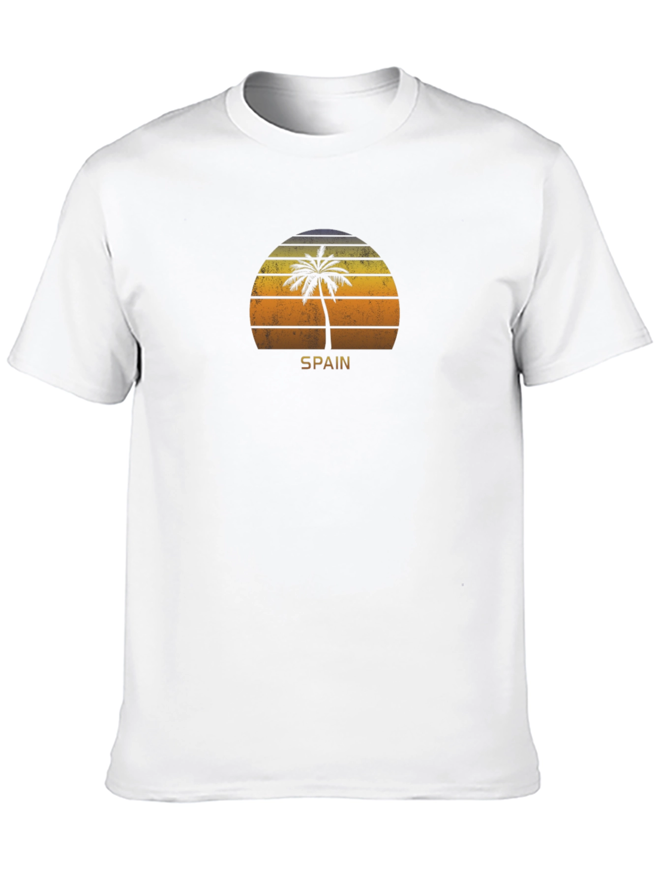 Spain Palm Tree Sunset T-Shirt - Retro Graphic Tee