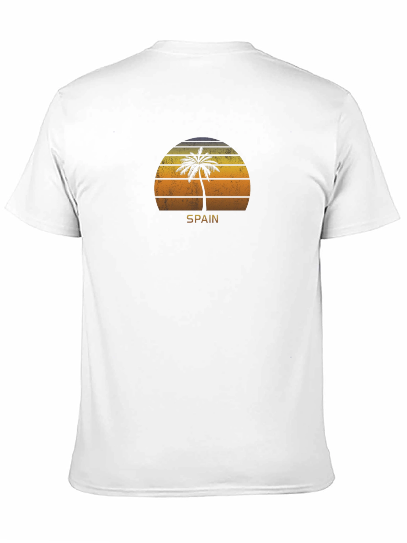 Spain Palm Tree Sunset T-Shirt - Retro Graphic Tee