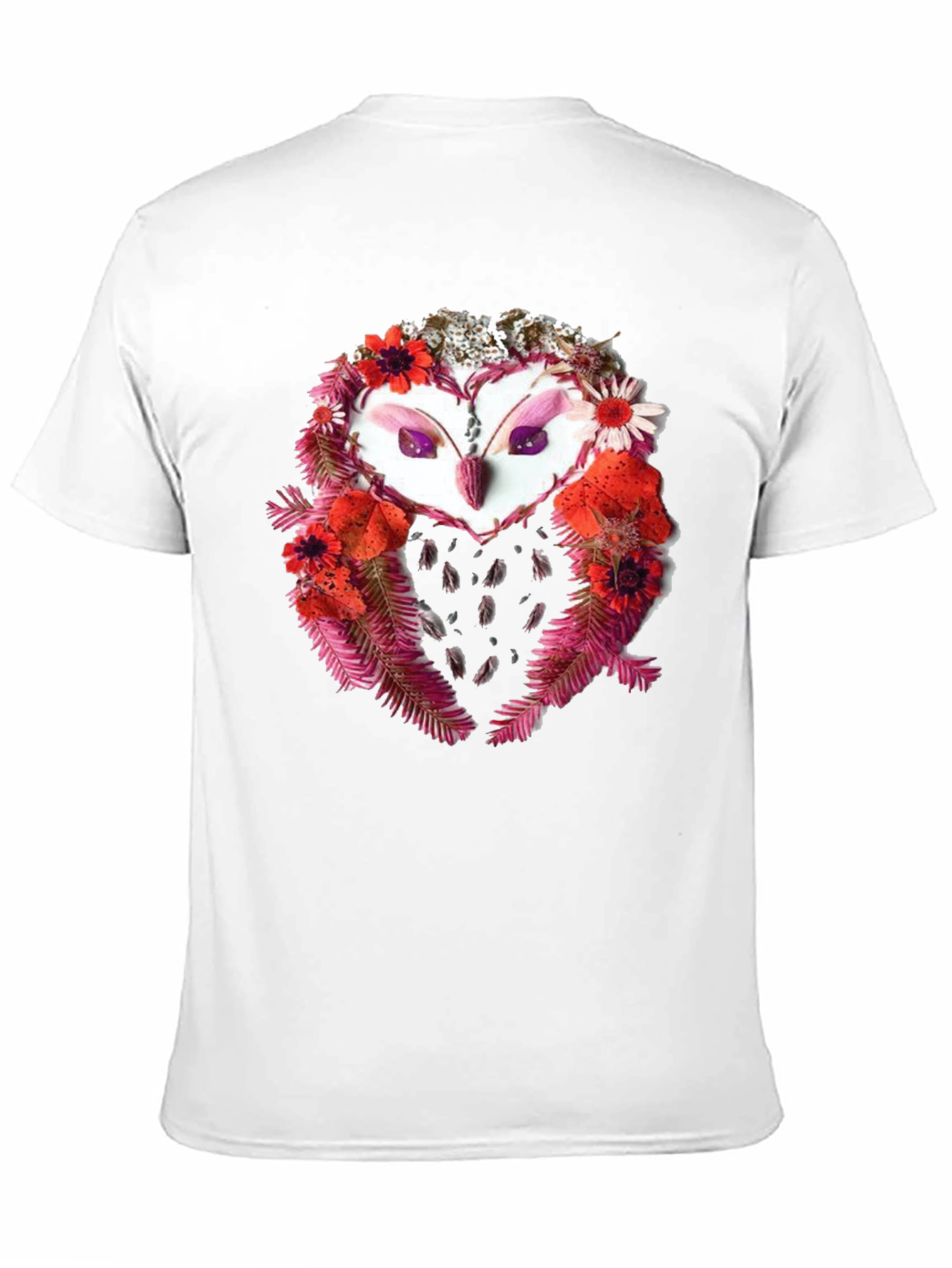Floral Owl Graphic Tee - Unique Design